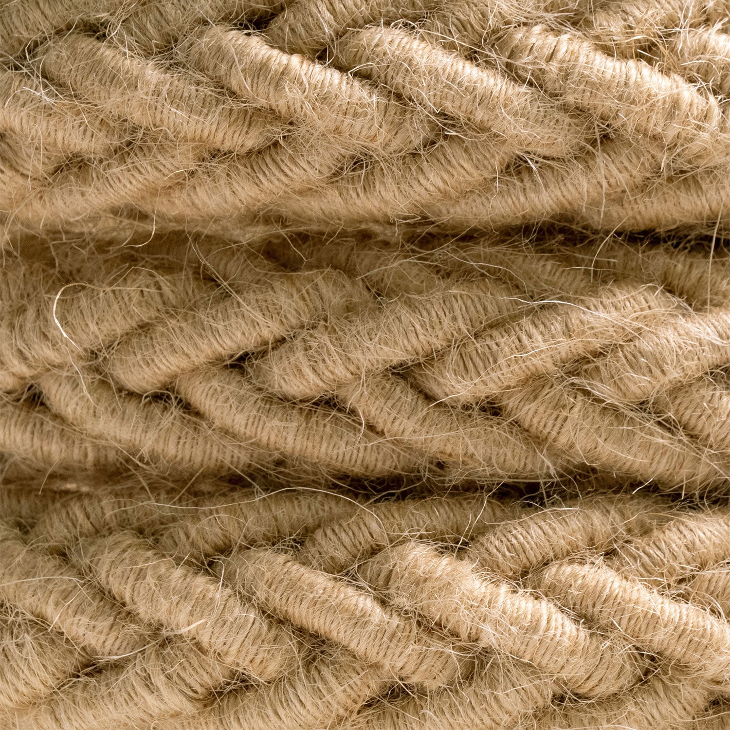 2XL jute twisted rope cable, 2x0.75 electrical cable. 24 mm diameter