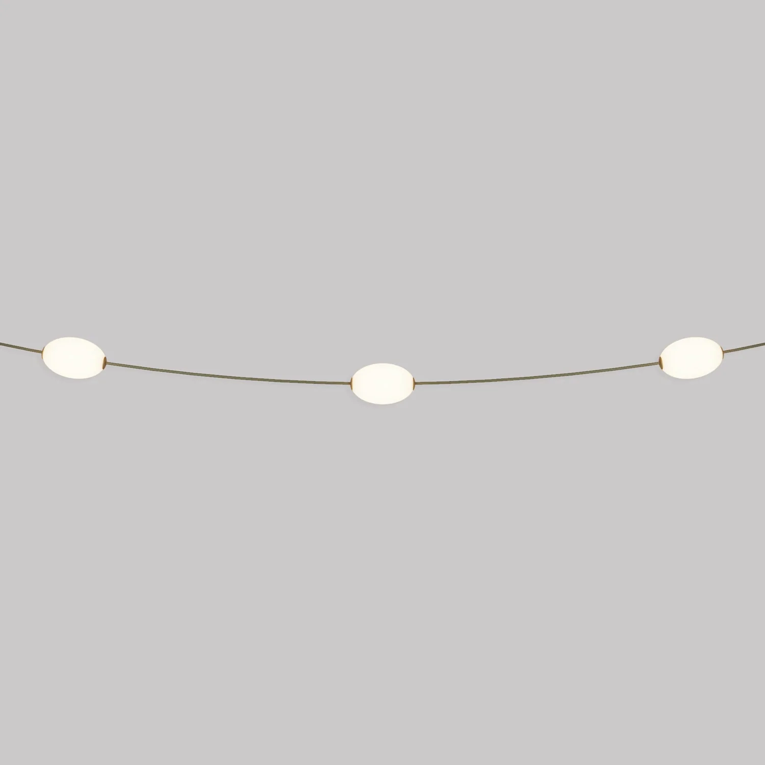 3-light outdoor string light IP67 Olive Green with UK plug - Marina3