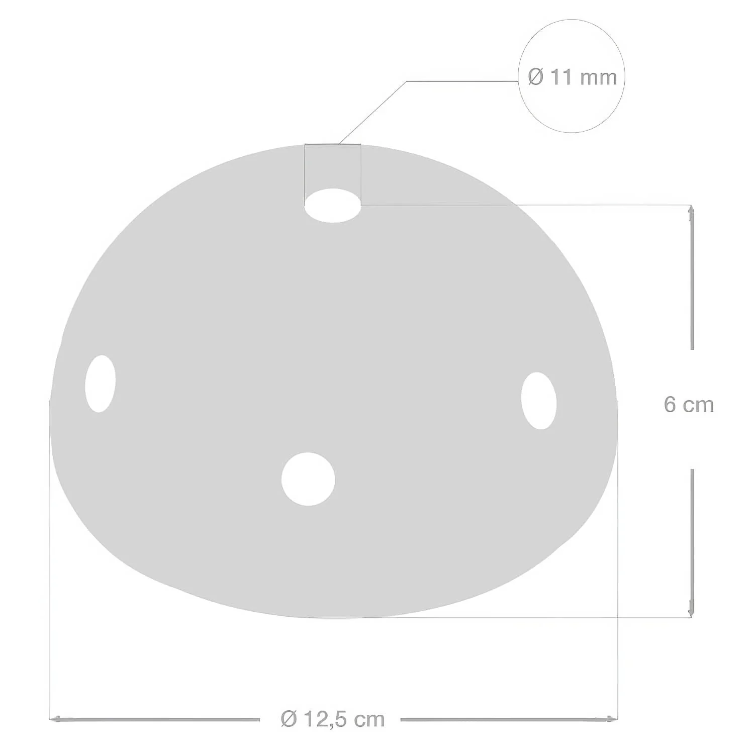 6-hole ceramic ceiling canopy kit - Bordeaux - Image 5