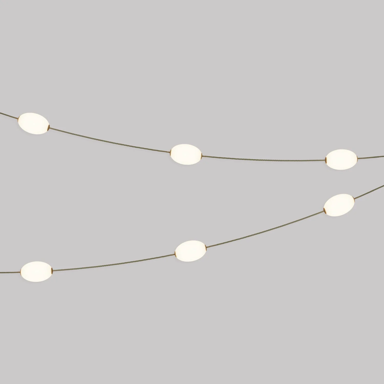 6-light outdoor string light IP67 Olive Green with UK plug - Marina6