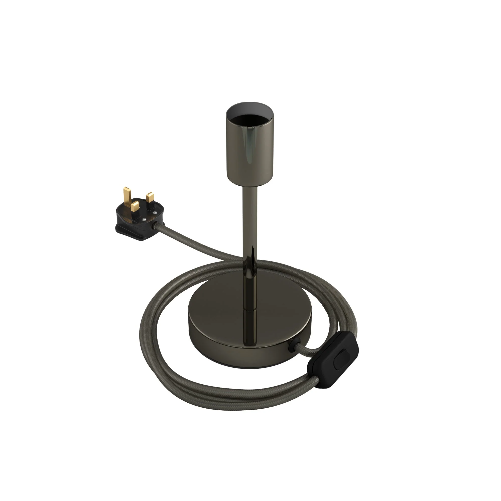 Alzaluce - Metal table lamp with UK plug - Pearl black - Image 6