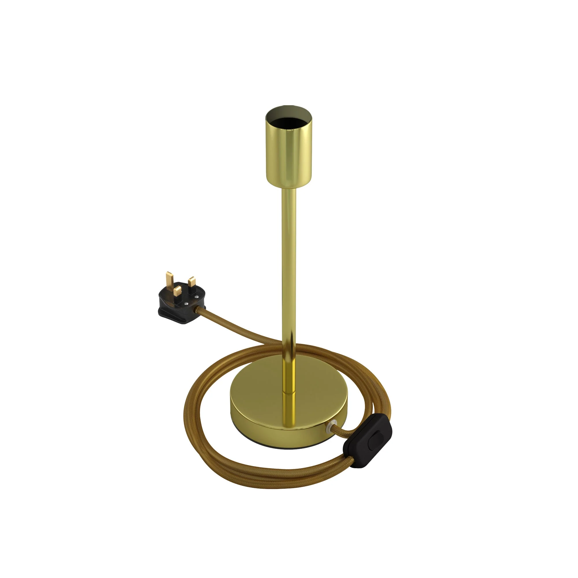 Alzaluce - Metal table lamp with UK plug - Brass - Image 8