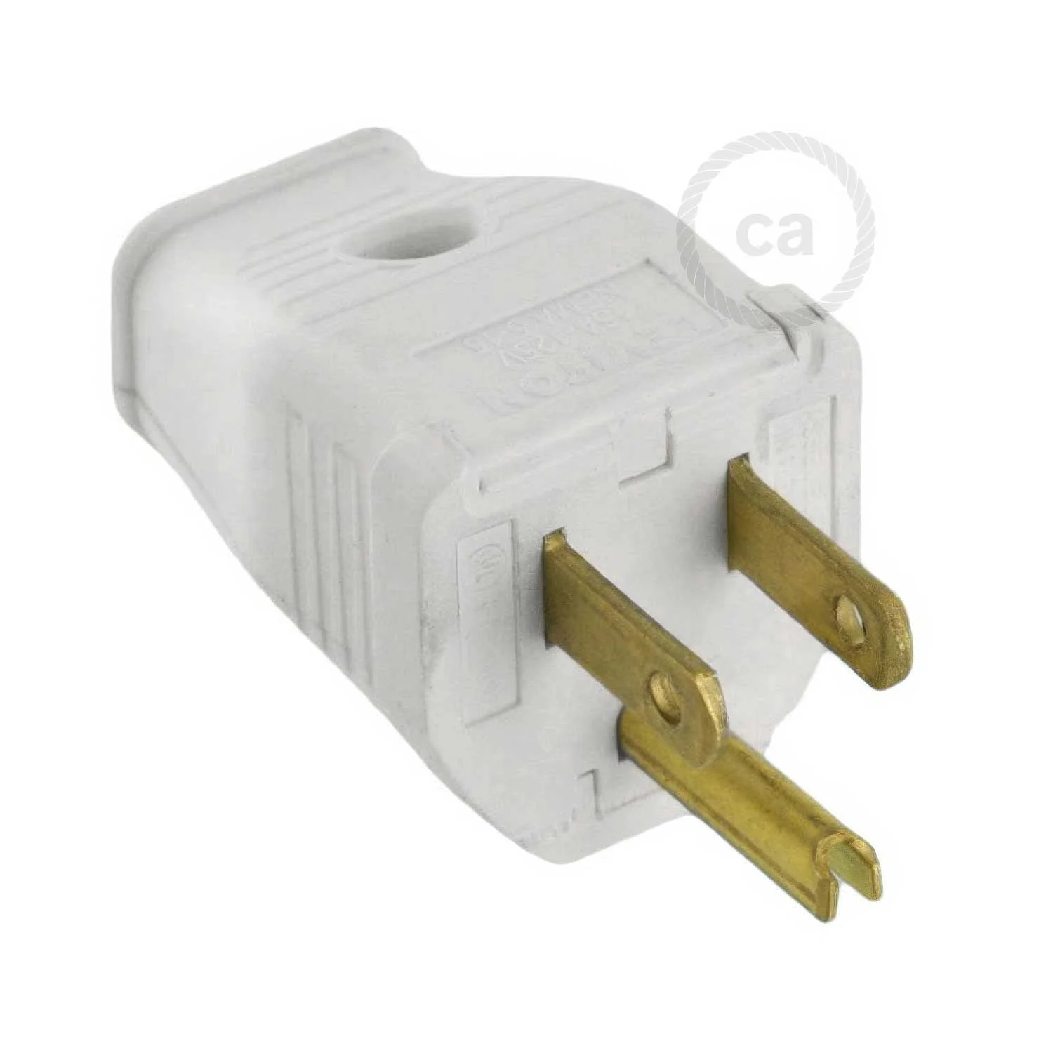 3-prong American plug - UL certified - White