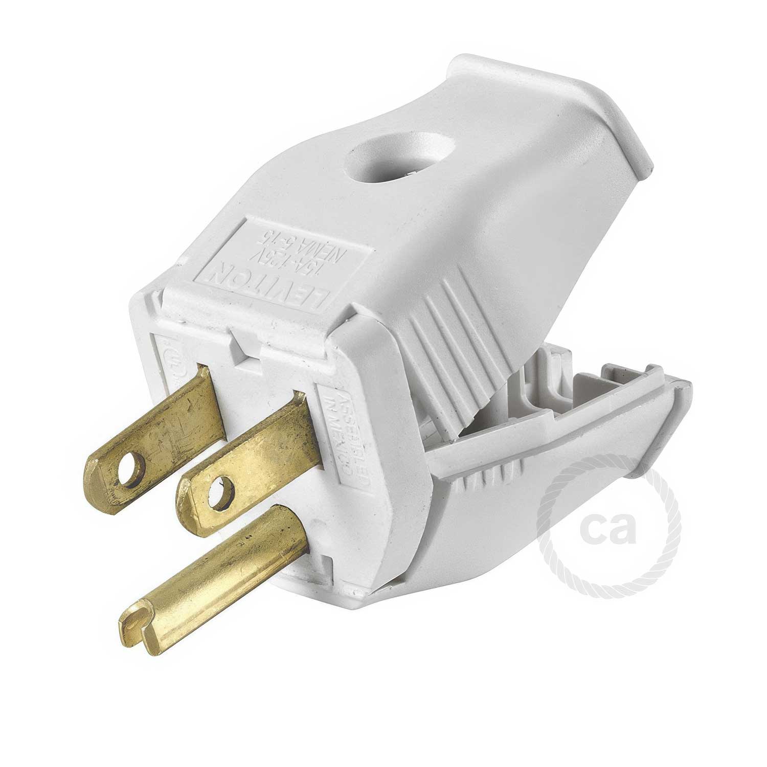3-prong American plug - UL certified - White - Image 2