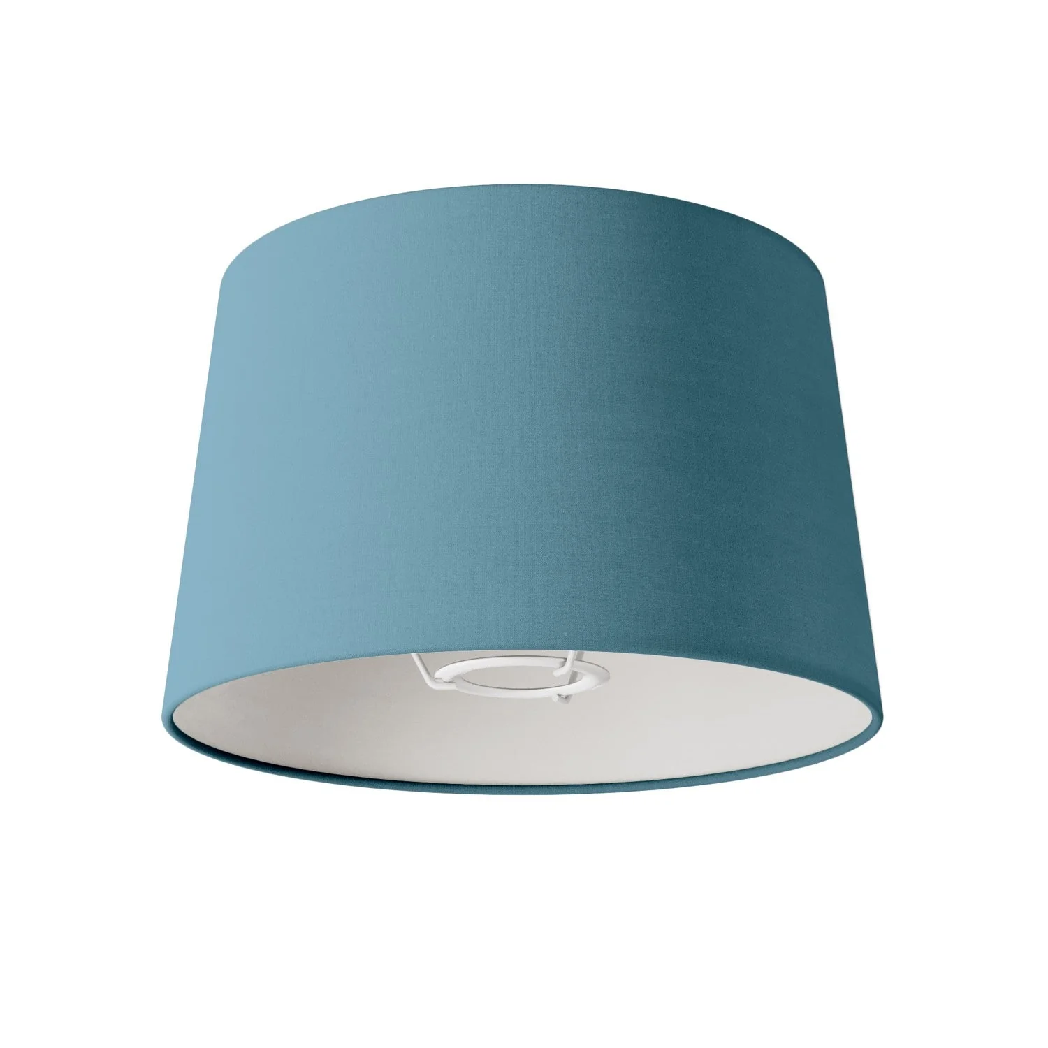 Athena lampshade with E27 fitting for table lamp - Made in Italy - Severe blue fabric