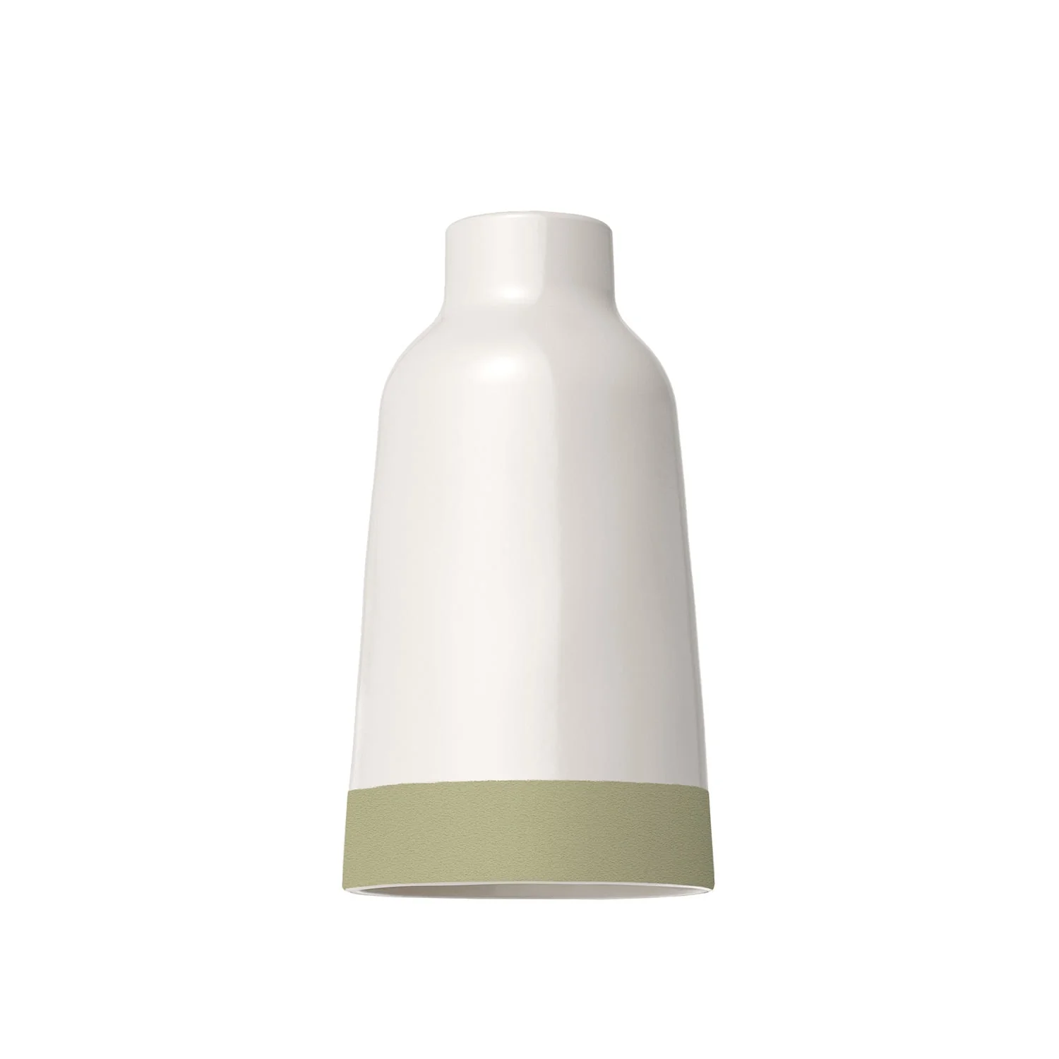 Bottle lampshade two-tone in ceramic White and Sage Green, Materia collection - Made in Italy - Image 4