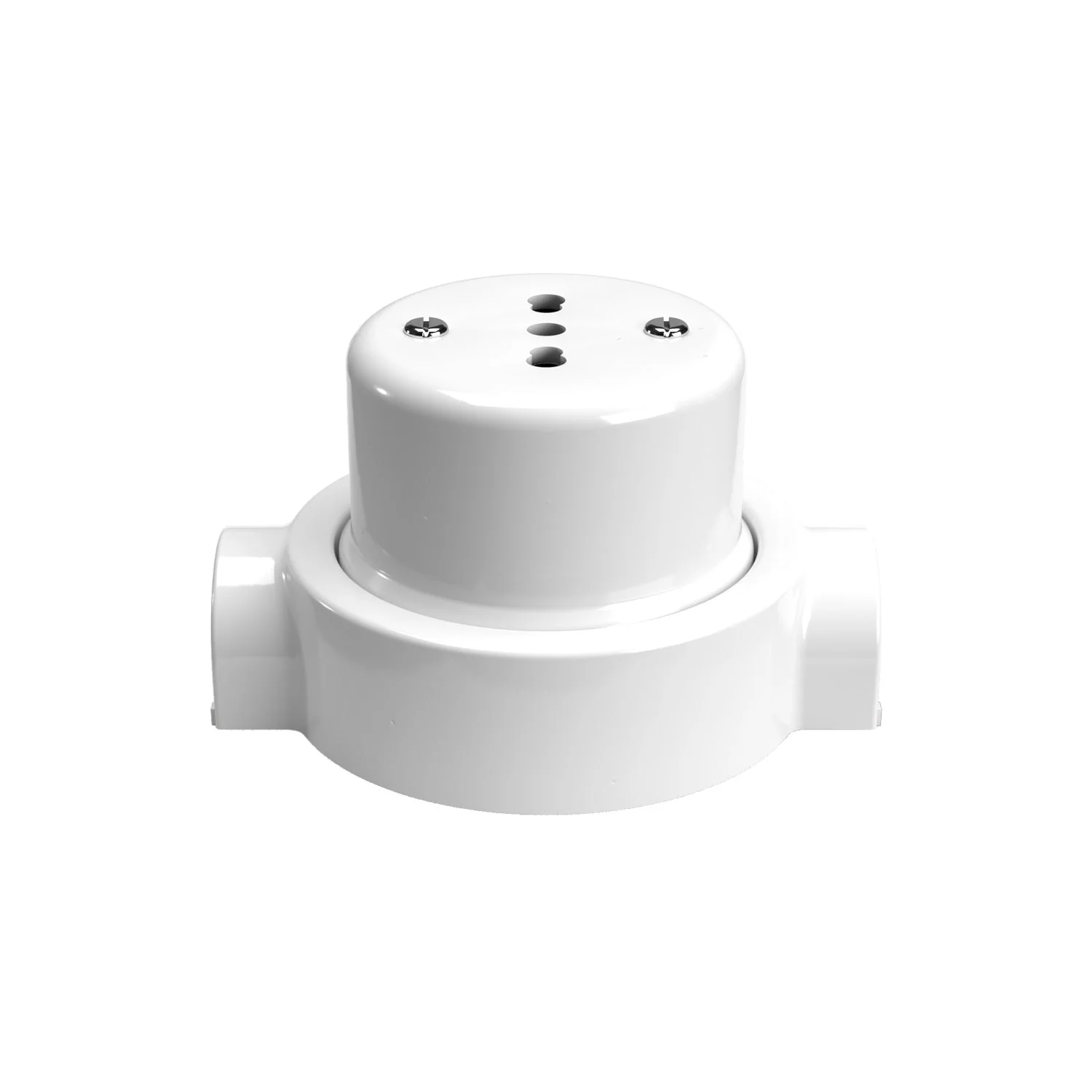Italian bipasso 10/16A wall outlet kit and base for Creative-Tubes in porcelain - White - Image 15
