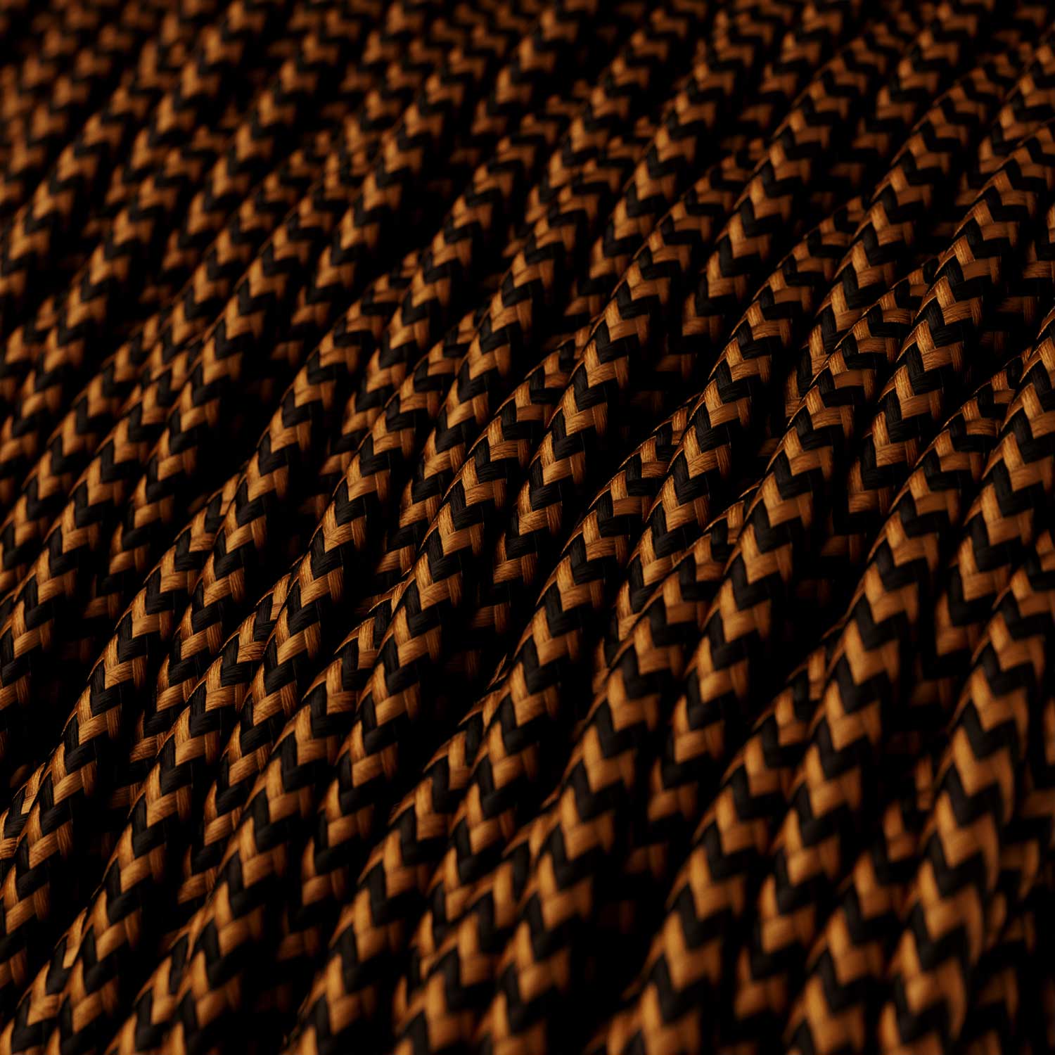 Black & Copper Rayon covered twisted electric cable - TZ22 - Image 2