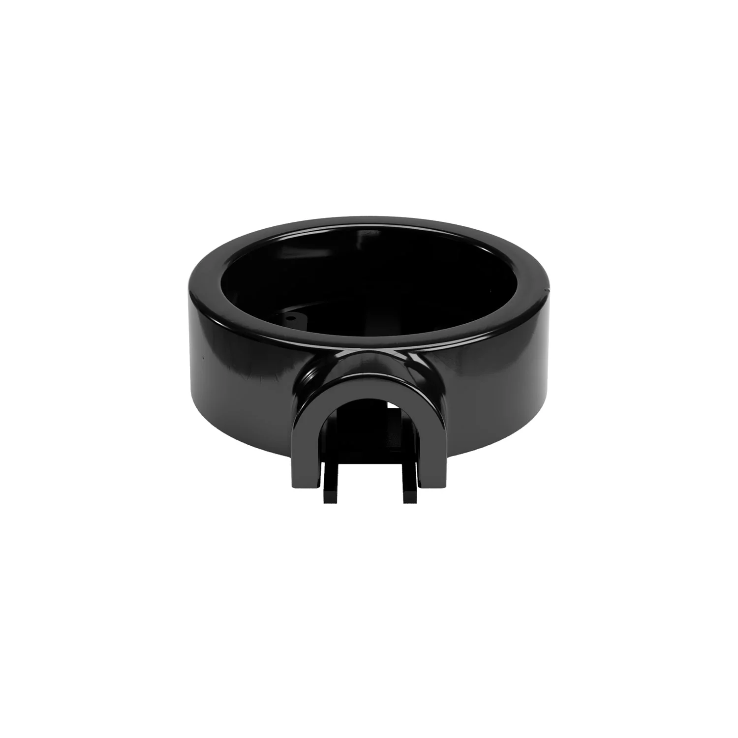 Black porcelain base for electrical outlet and switch/selector compatible with Creative-Tubes - from 1 to 4 outputs