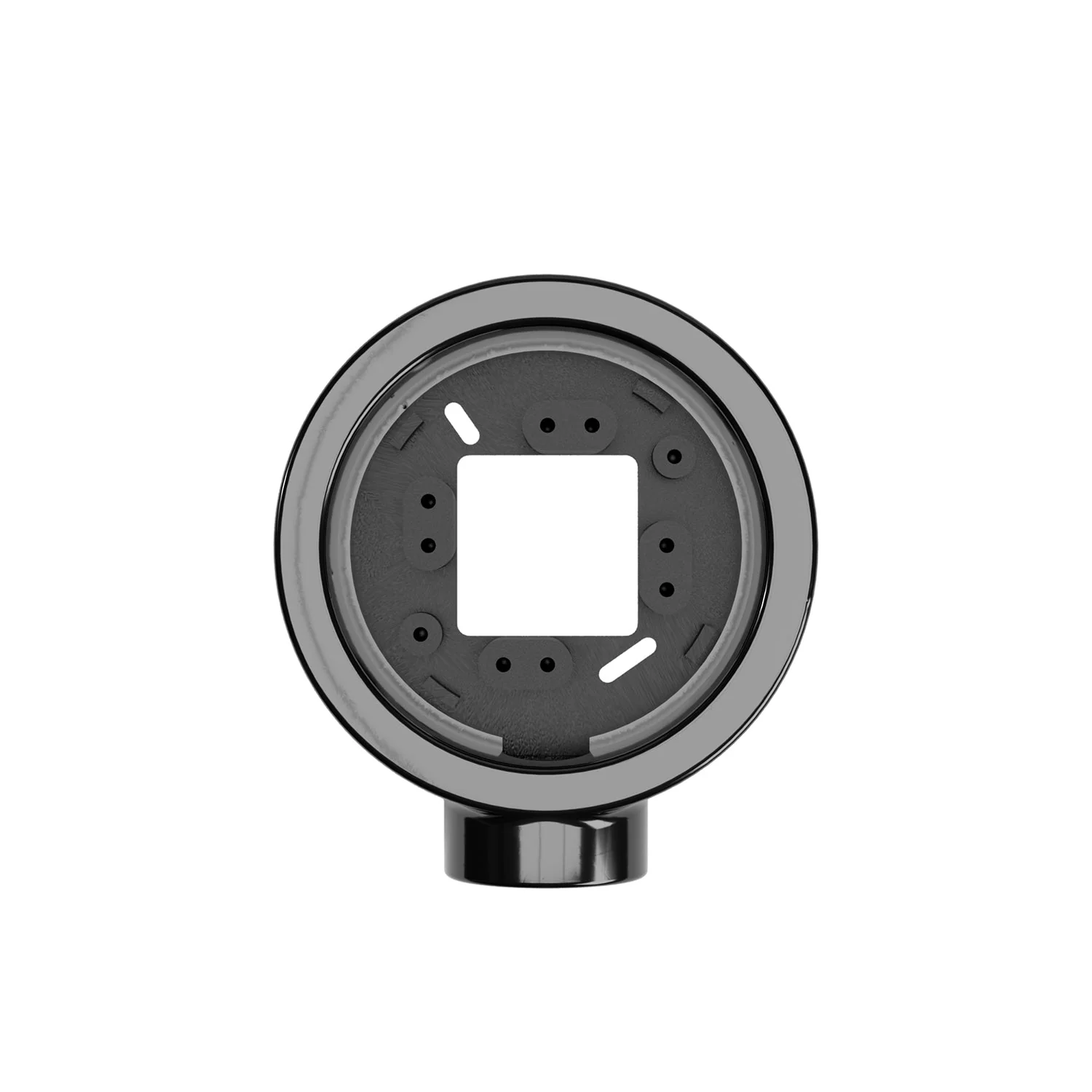 Black porcelain base for electrical outlet and switch/selector compatible with Creative-Tubes - from 1 to 4 outputs - Image 2