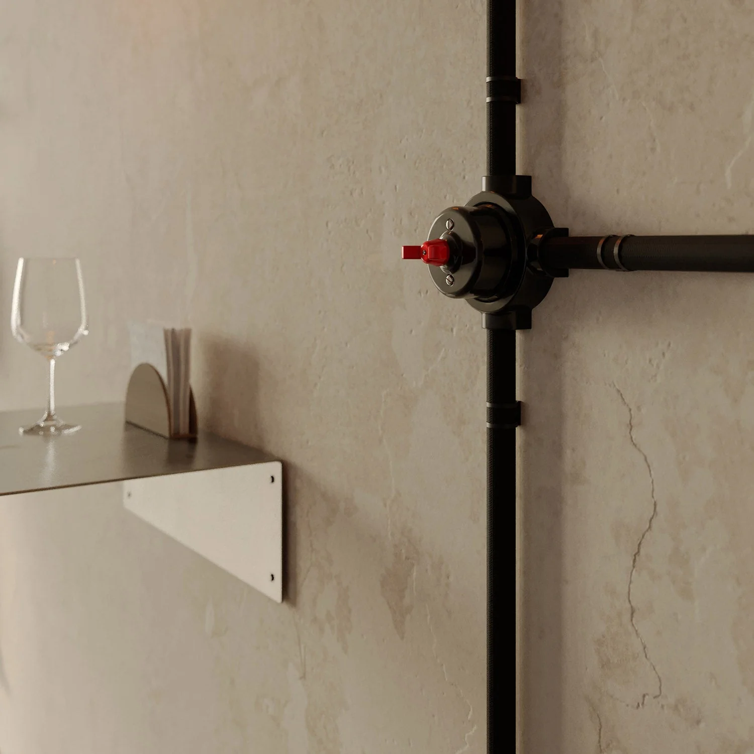 Black porcelain base for electrical outlet and switch/selector compatible with Creative-Tubes - from 1 to 4 outputs - Image 25