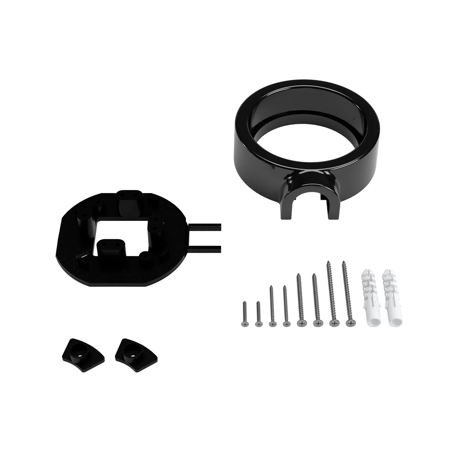 Black porcelain base for electrical outlet and switch/selector compatible with Creative-Tubes - from 1 to 4 outputs - Image 3