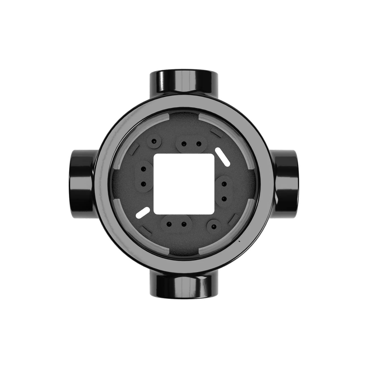 Black porcelain base for electrical outlet and switch/selector compatible with Creative-Tubes - from 1 to 4 outputs - Image 30