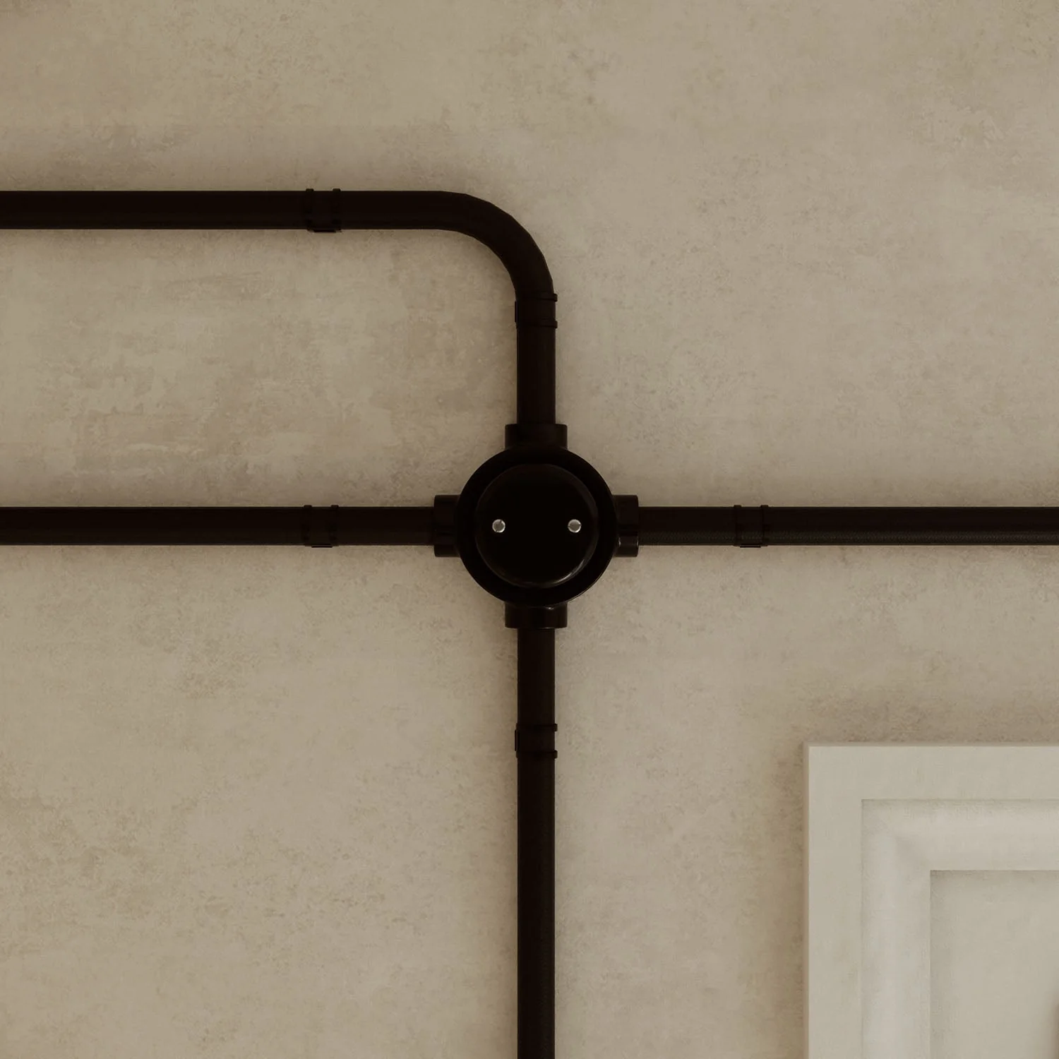 Black porcelain base for electrical outlet and switch/selector compatible with Creative-Tubes - from 1 to 4 outputs - Image 32