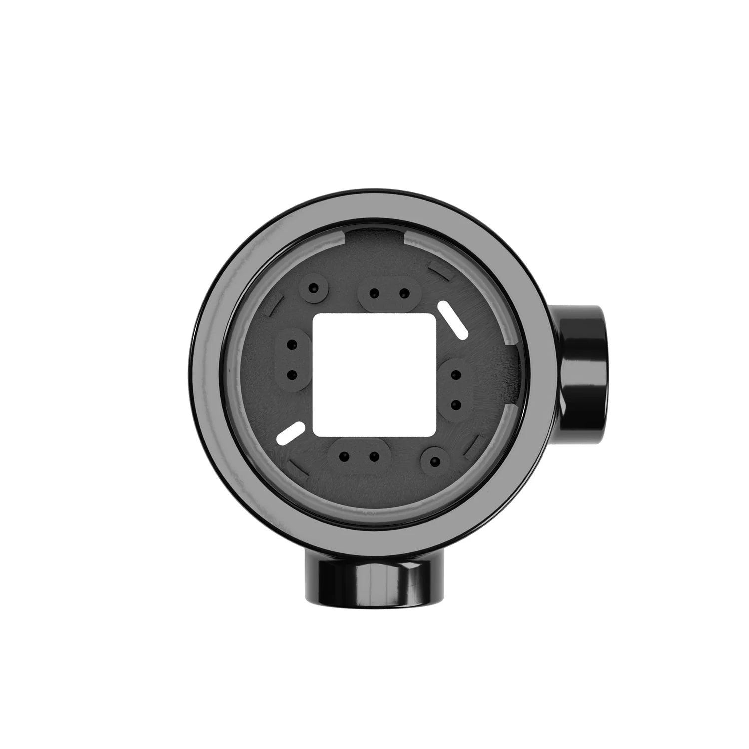 Black porcelain base for electrical outlet and switch/selector compatible with Creative-Tubes - from 1 to 4 outputs - Image 9