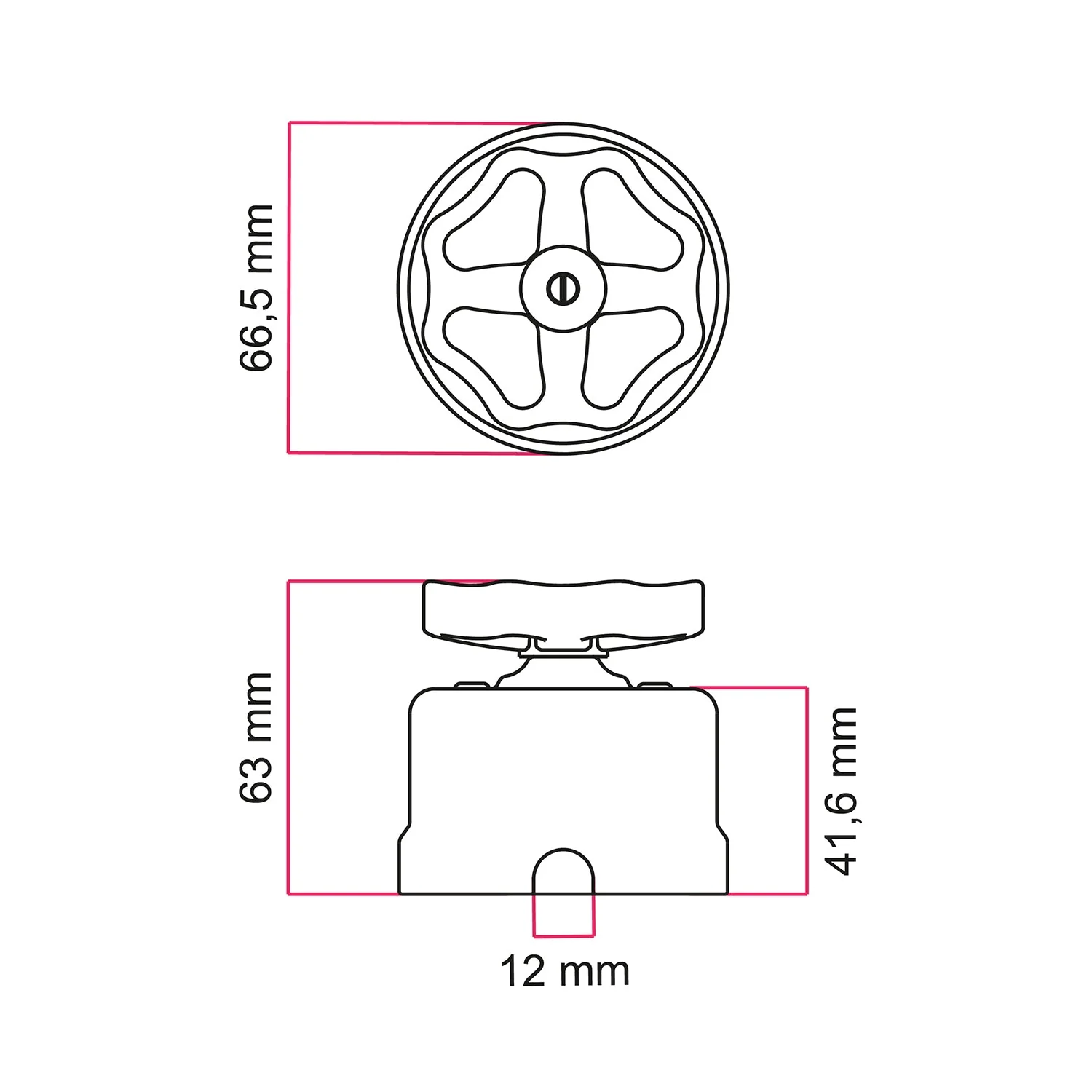Black porcelain switch/deviator with knob - Image 7