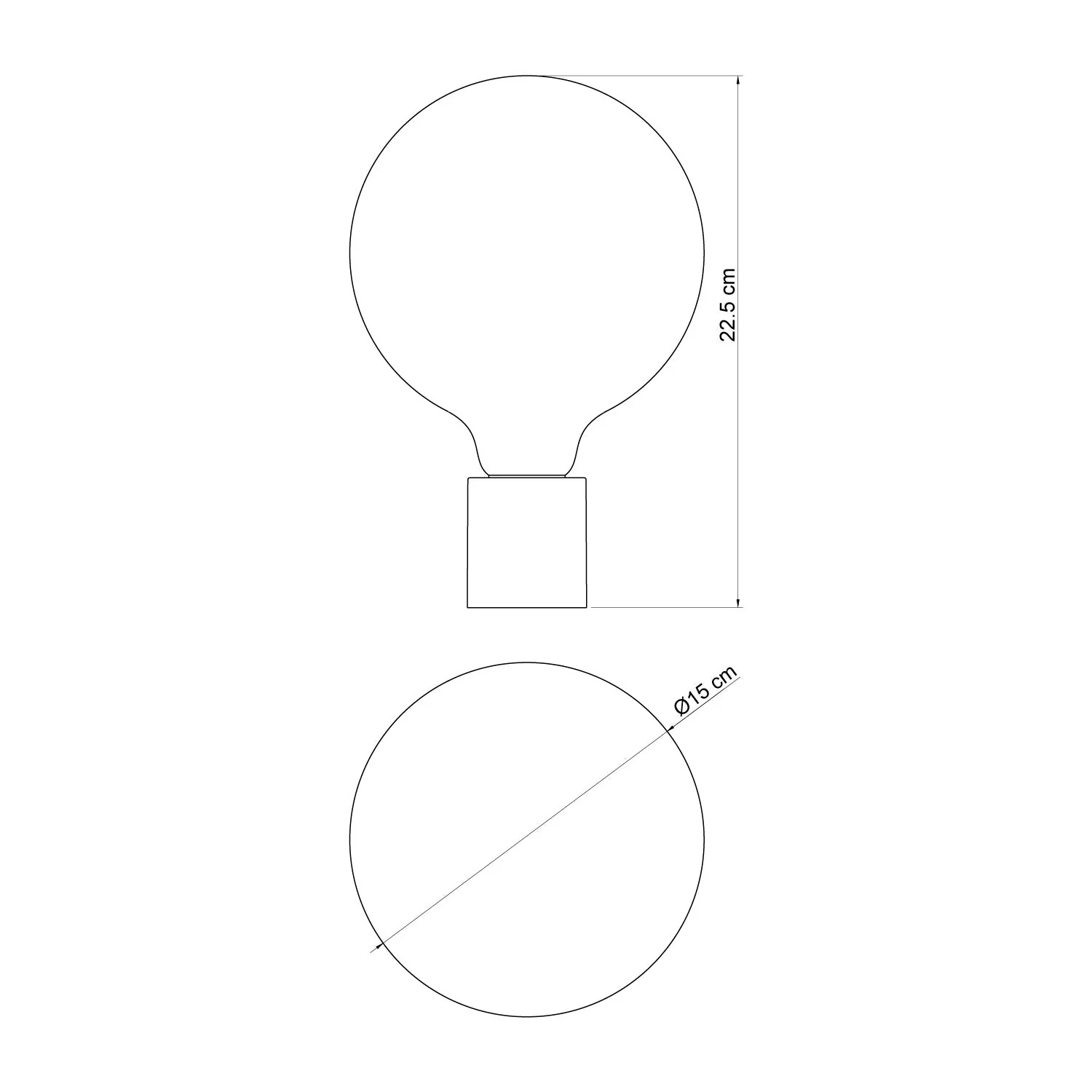 Black wall light with porcelain-effect bulb - Waterproof IP44 - IO - Image 6