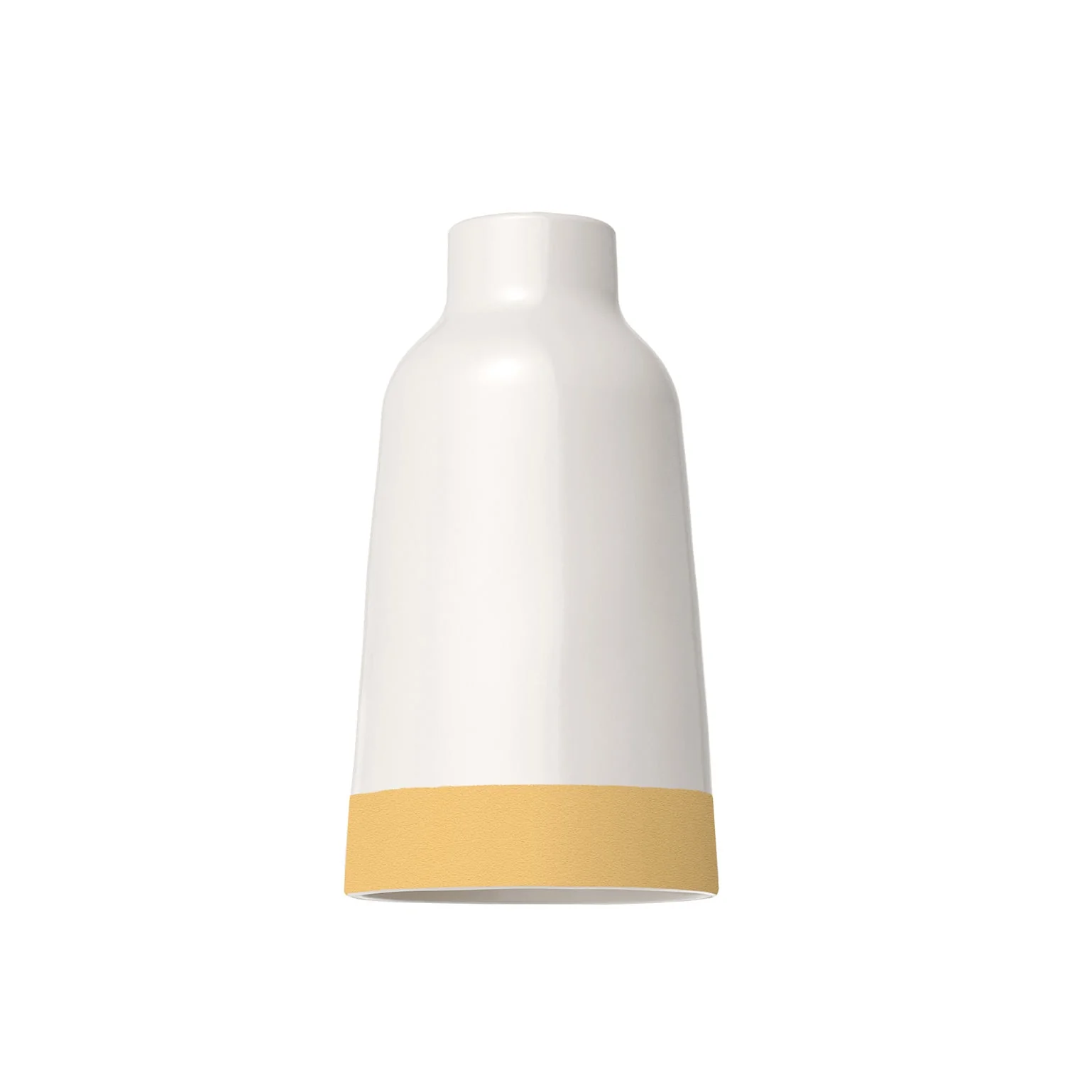 Bicolor Bottle lampshade in white and yellow ceramic, Materia collection - Made in Italy - Image 4