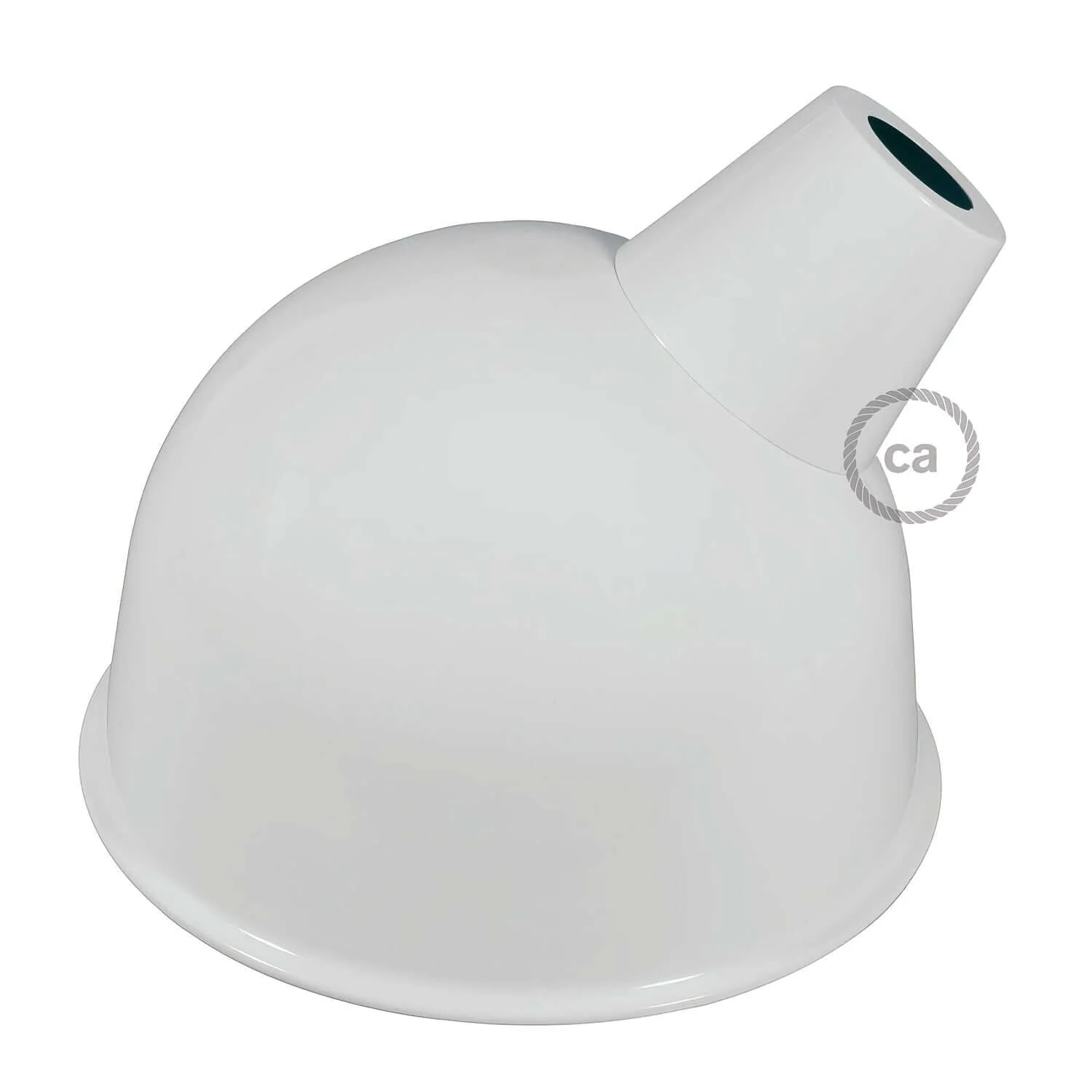 Broadway enameled metal lampshade with E27 fitting - White - Image 3