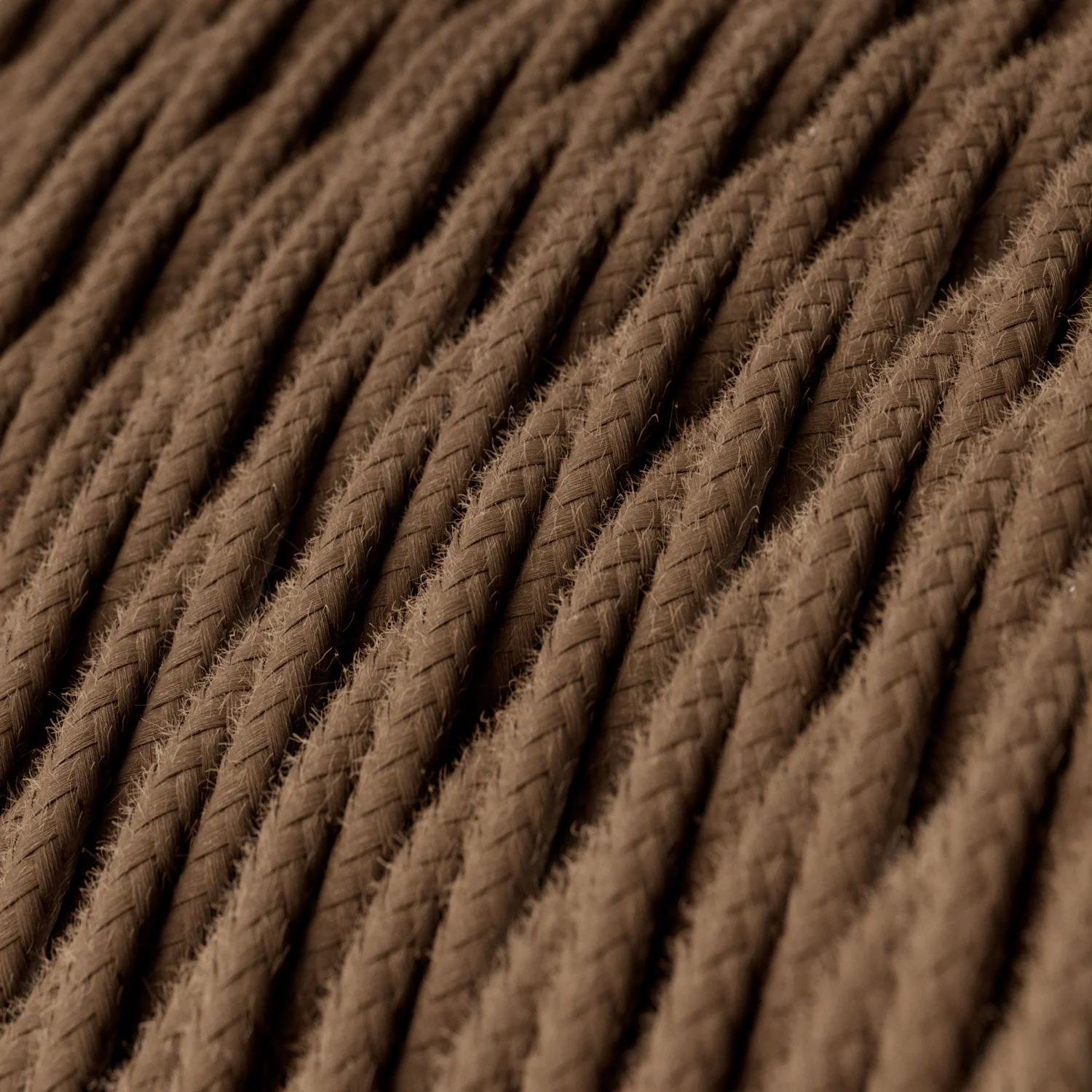 Brown cotton-covered twisted electric cable - TC13 - Image 2