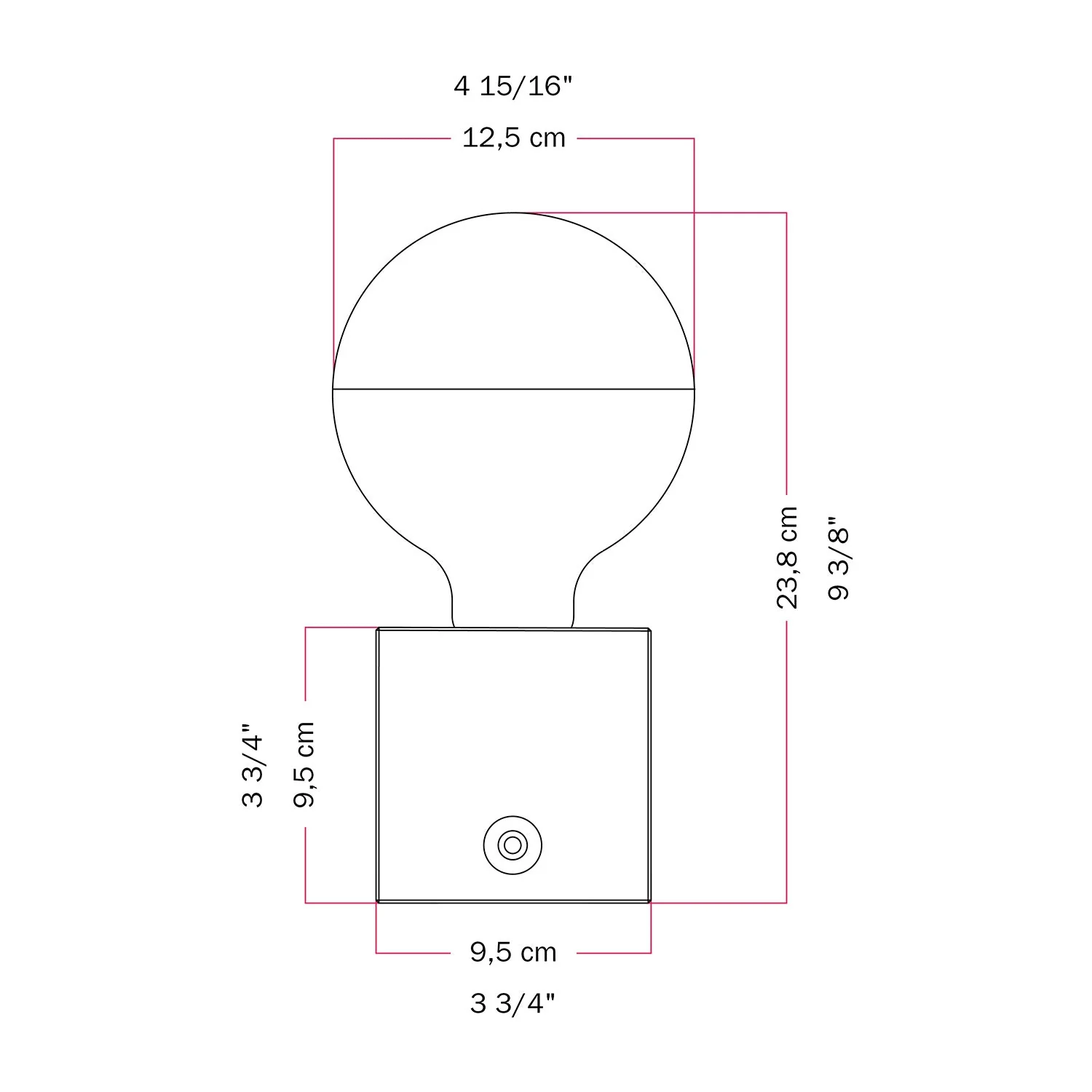 Cabless03 "Boia de" battery lamp with silver half-sphere globe bulb - Tuttapolpa - Image 6