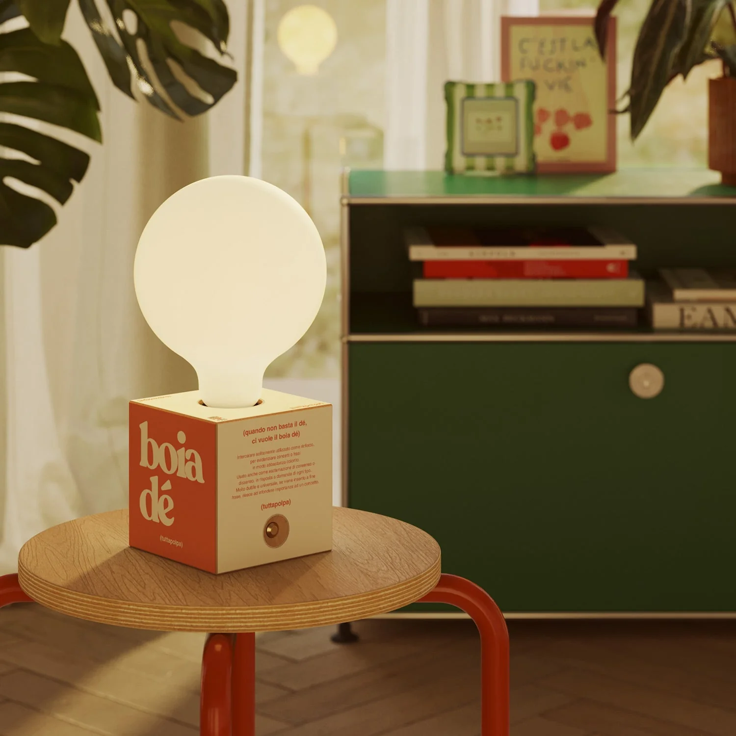 Cabless03 "Boia de" battery lamp with porcelain-effect globe bulb - Tuttapolpa - Image 2