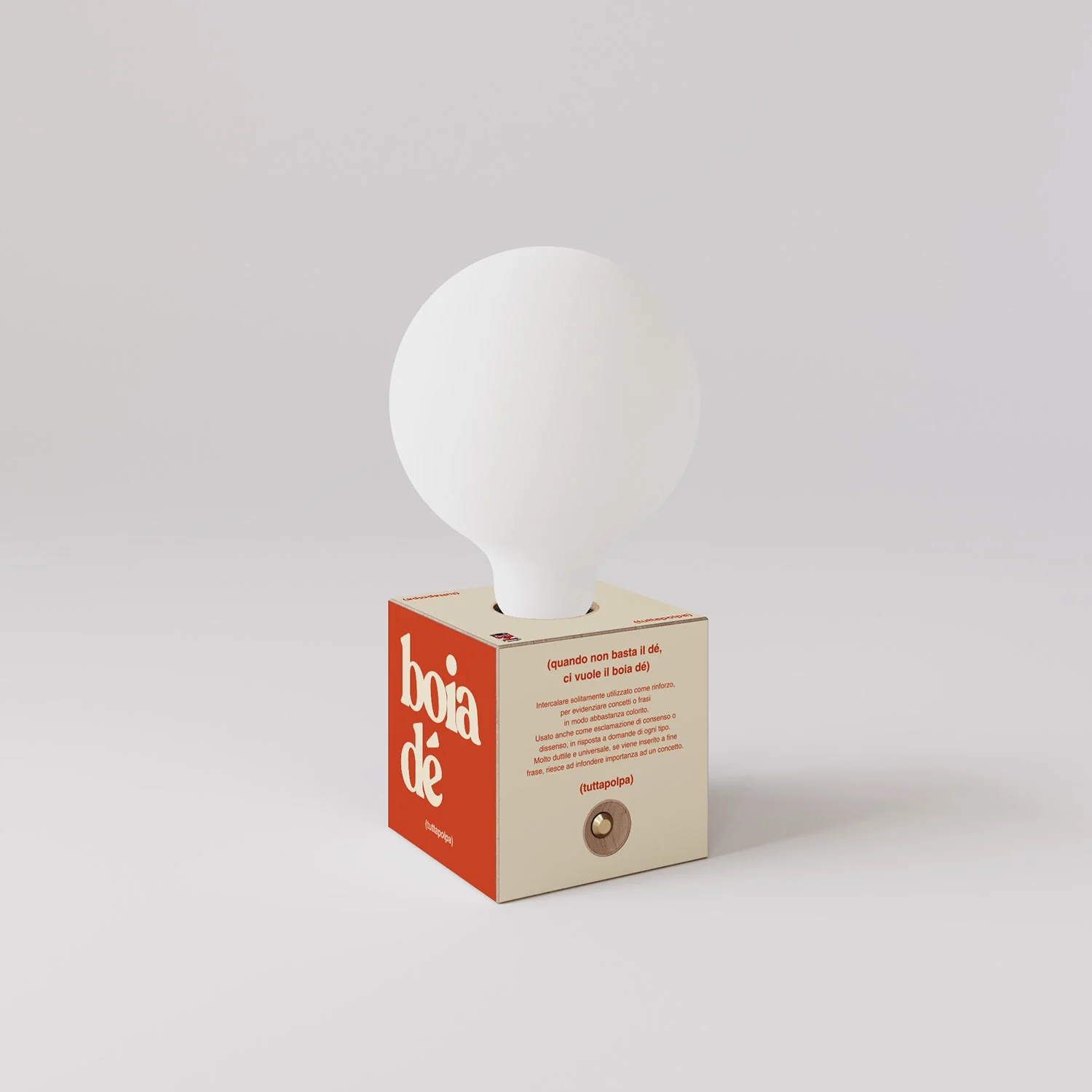 Cabless03 "Boia de" battery lamp with porcelain-effect globe bulb - Tuttapolpa - Image 3