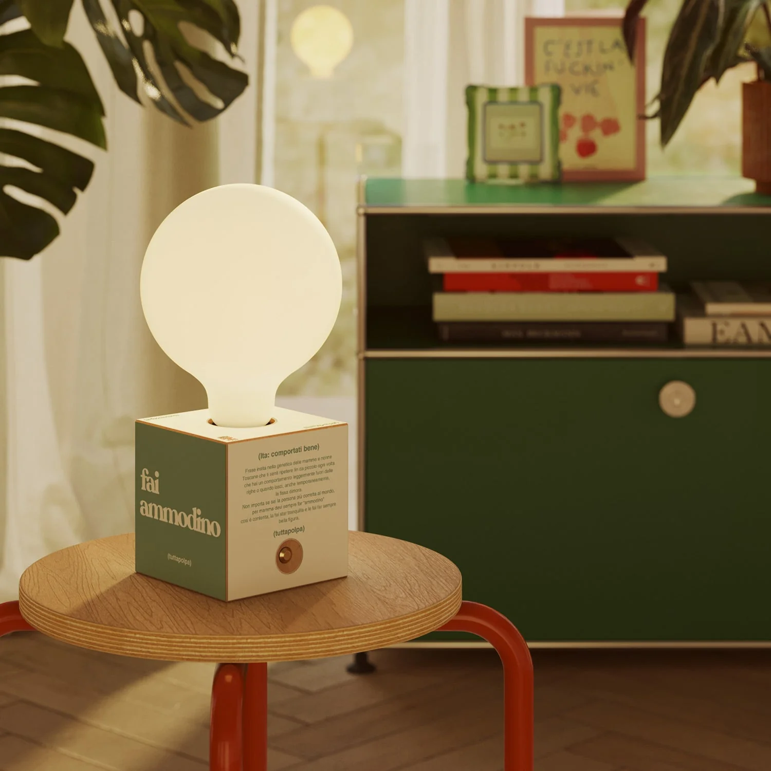Cabless03 "Fai ammodino" with porcelain-effect globe Light bulb - Tuttapolpa - Image 2