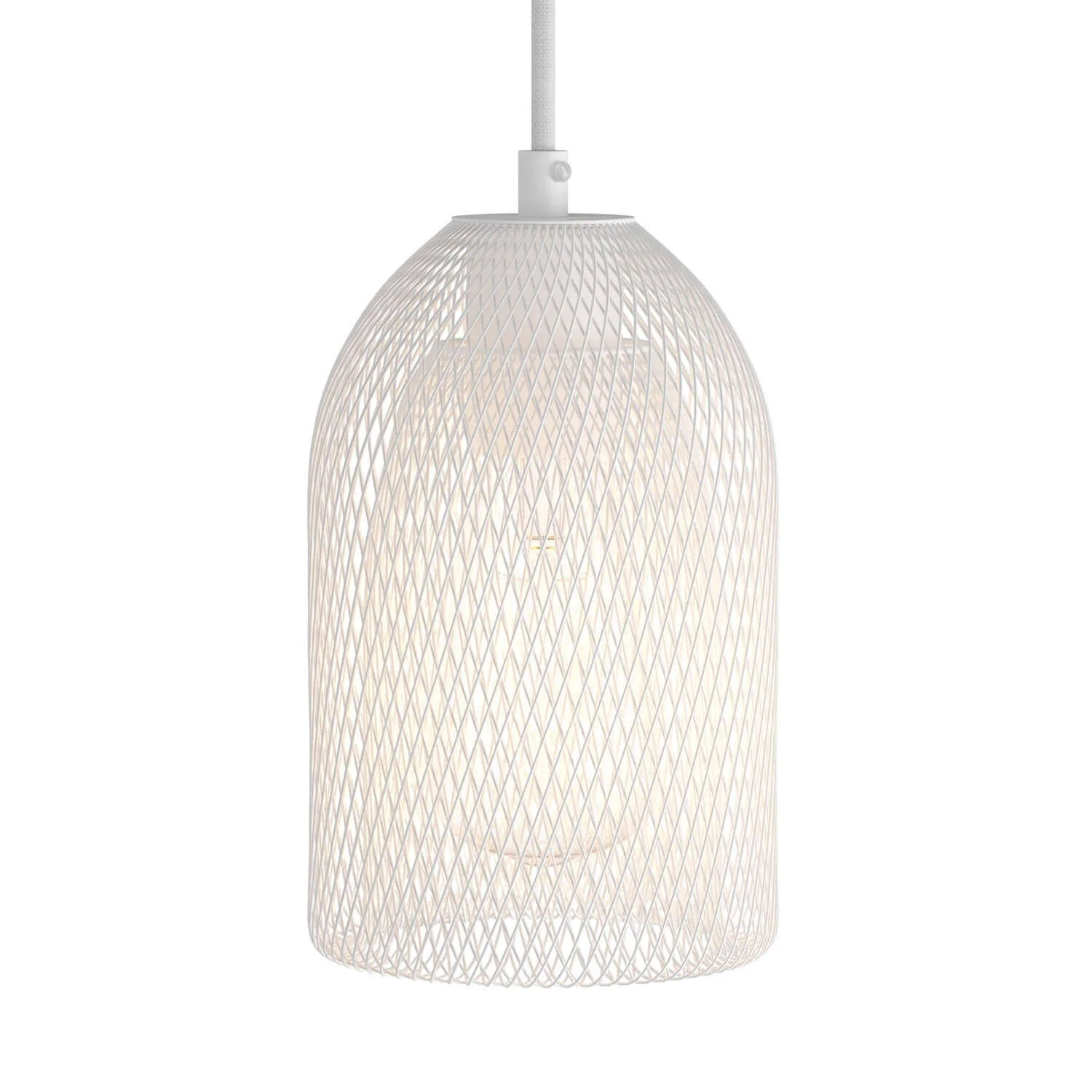 GhostBell metal lampshade cage with E27 socket kit - White