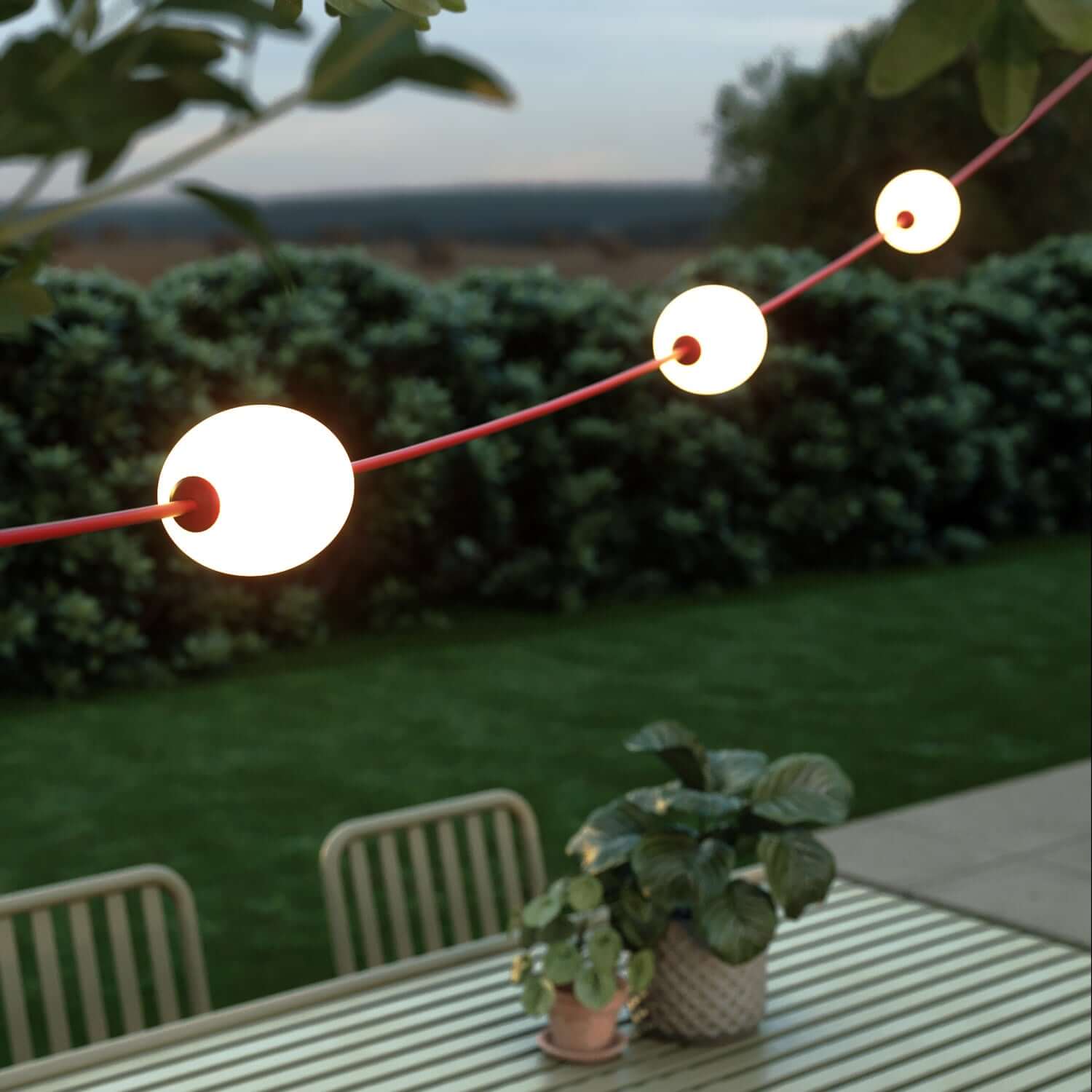 3-light outdoor string light chain IP67 Red starfish - Marina3 - Image 3