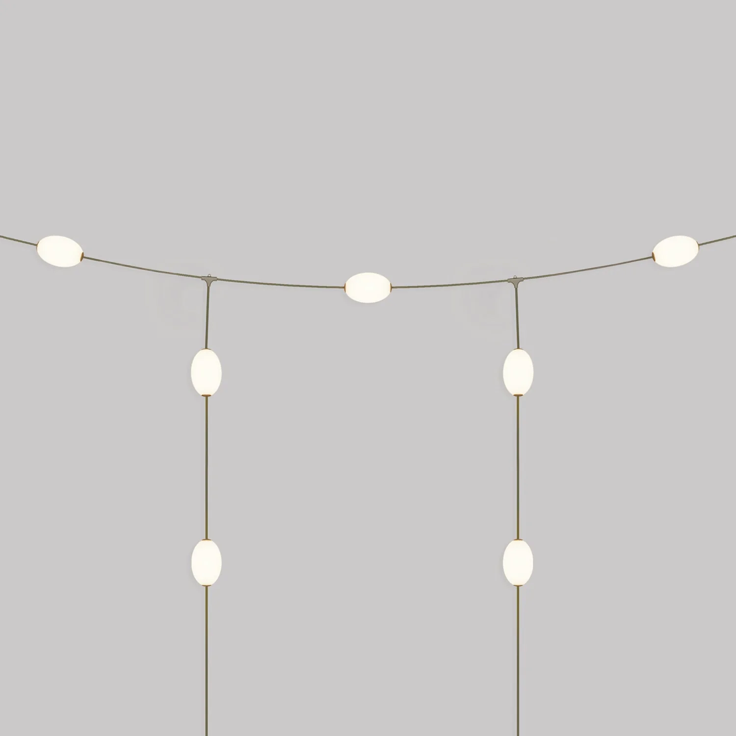 Outdoor Net String Light with 7 Lights, IP67, Olive Green, with UK plug - Marina GRID