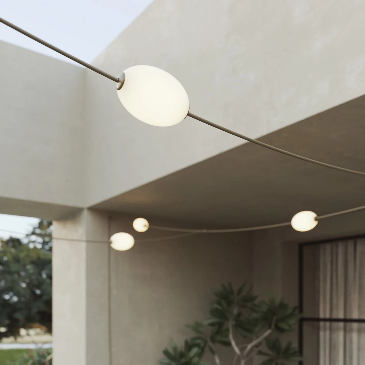 Outdoor Net String Light with 7 Lights, IP67, Olive Green, with UK plug - Marina GRID - Image 5