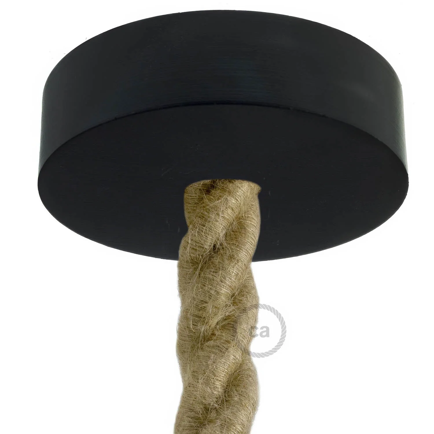 Wooden ceiling canopy kit for 2XL cord - Black