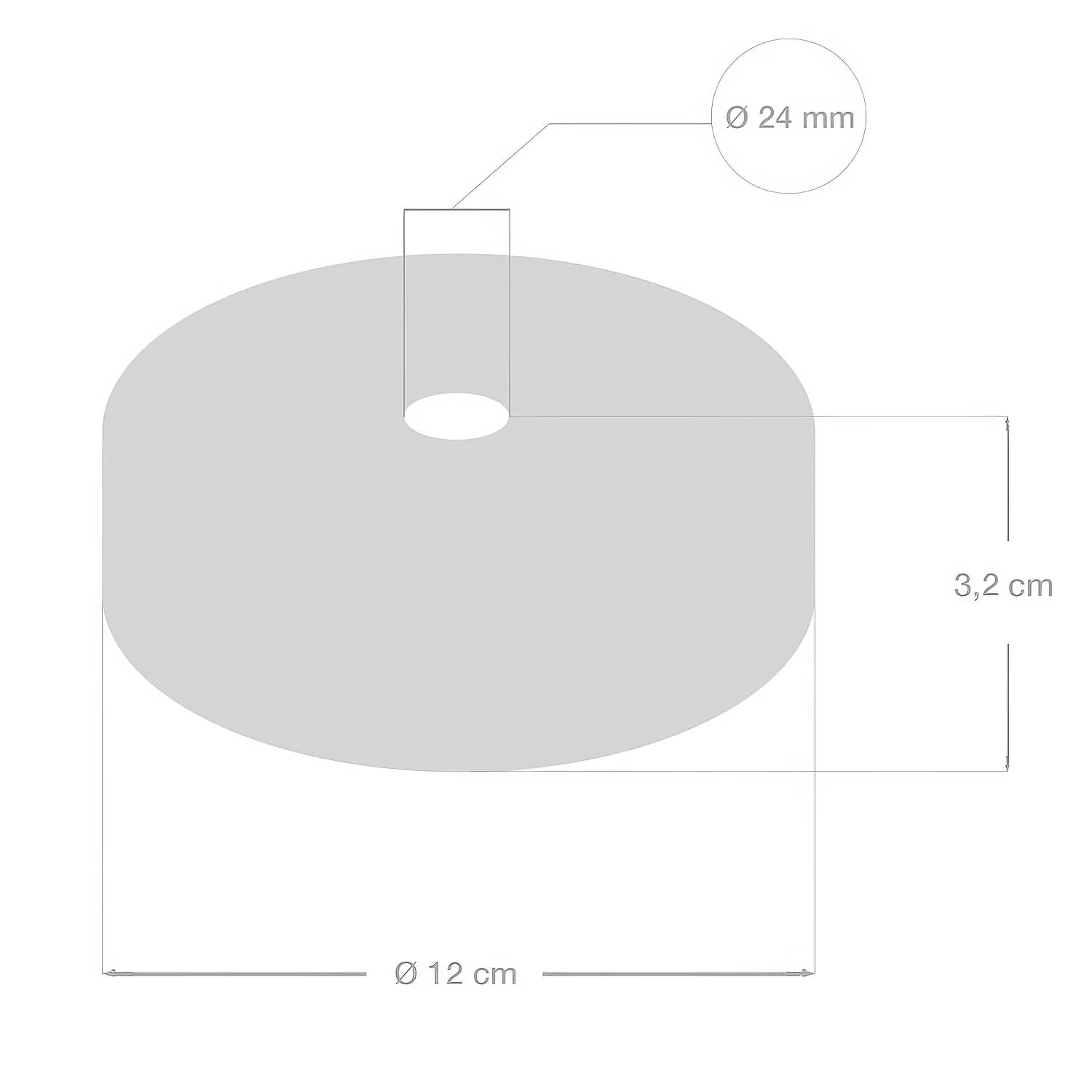 Wooden ceiling canopy kit for 2XL cord - Black - Image 4