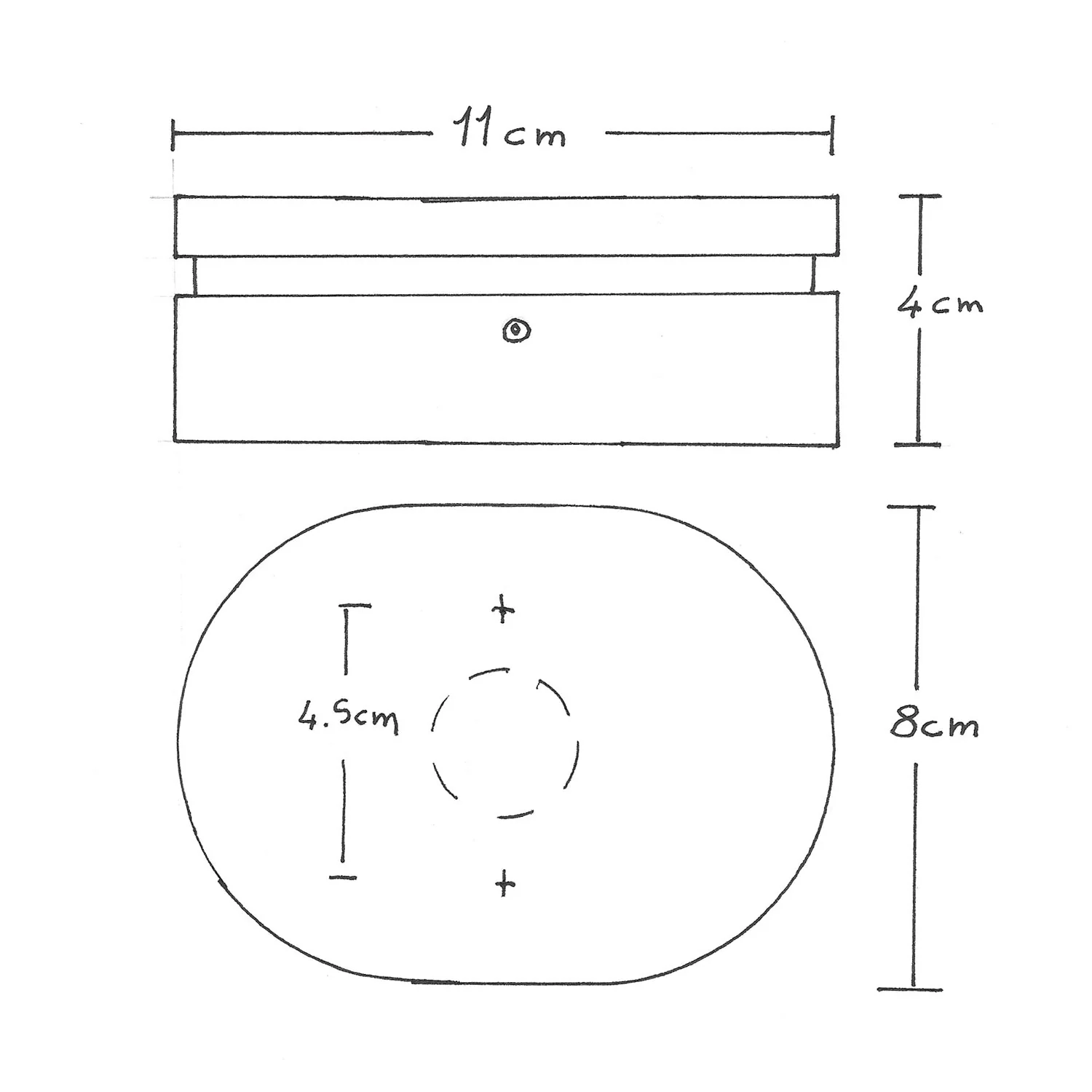 Oval wooden ceiling canopy with 2 side holes for cord for string lights and Filé system. Made in Italy - Black - Image 4