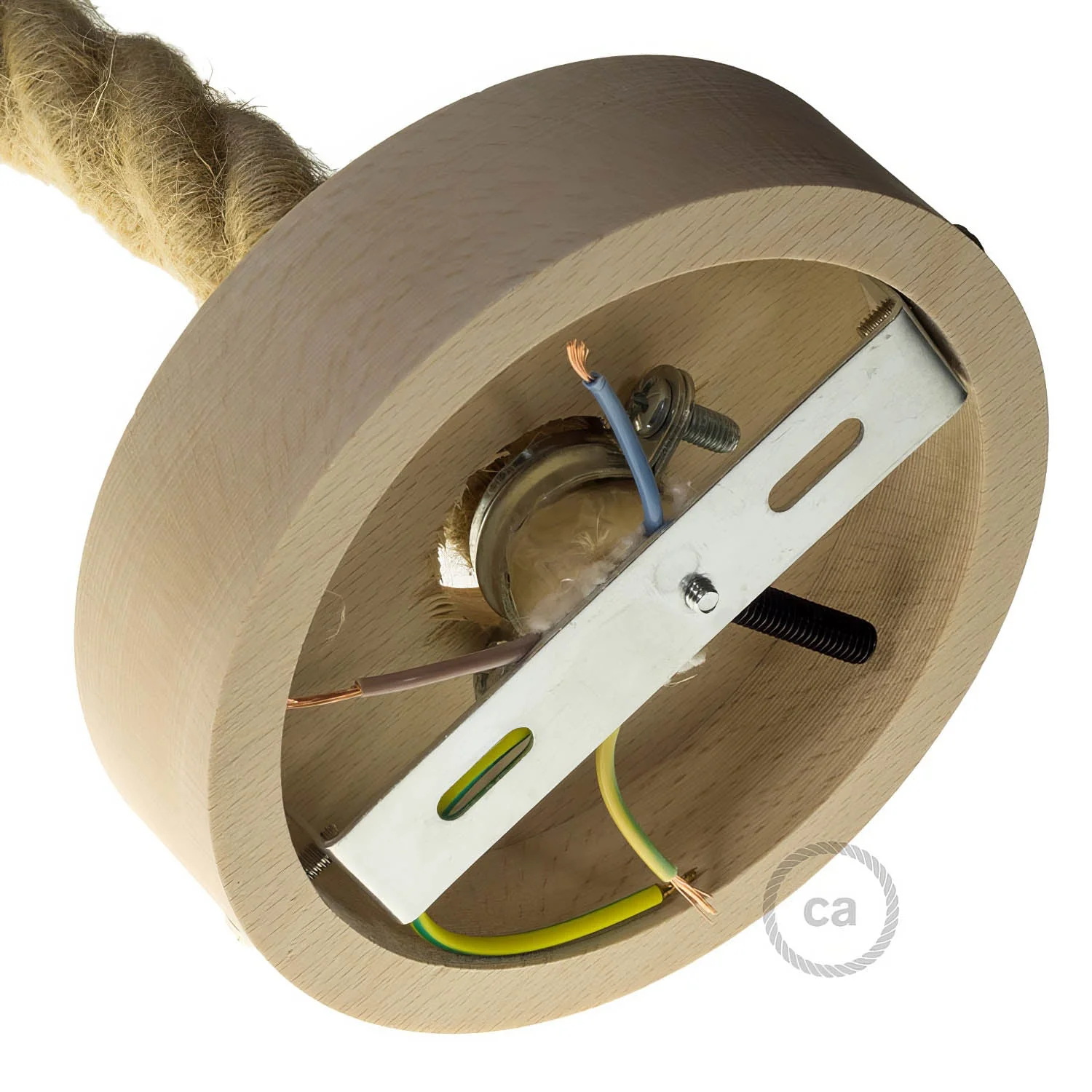 Wooden ceiling canopy kit for 3XL cord - Neutral - Image 3