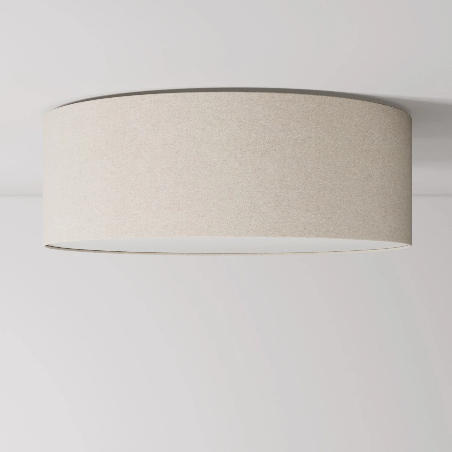 Large Fabric Ceiling Light - Made in Italy - Sand Wool