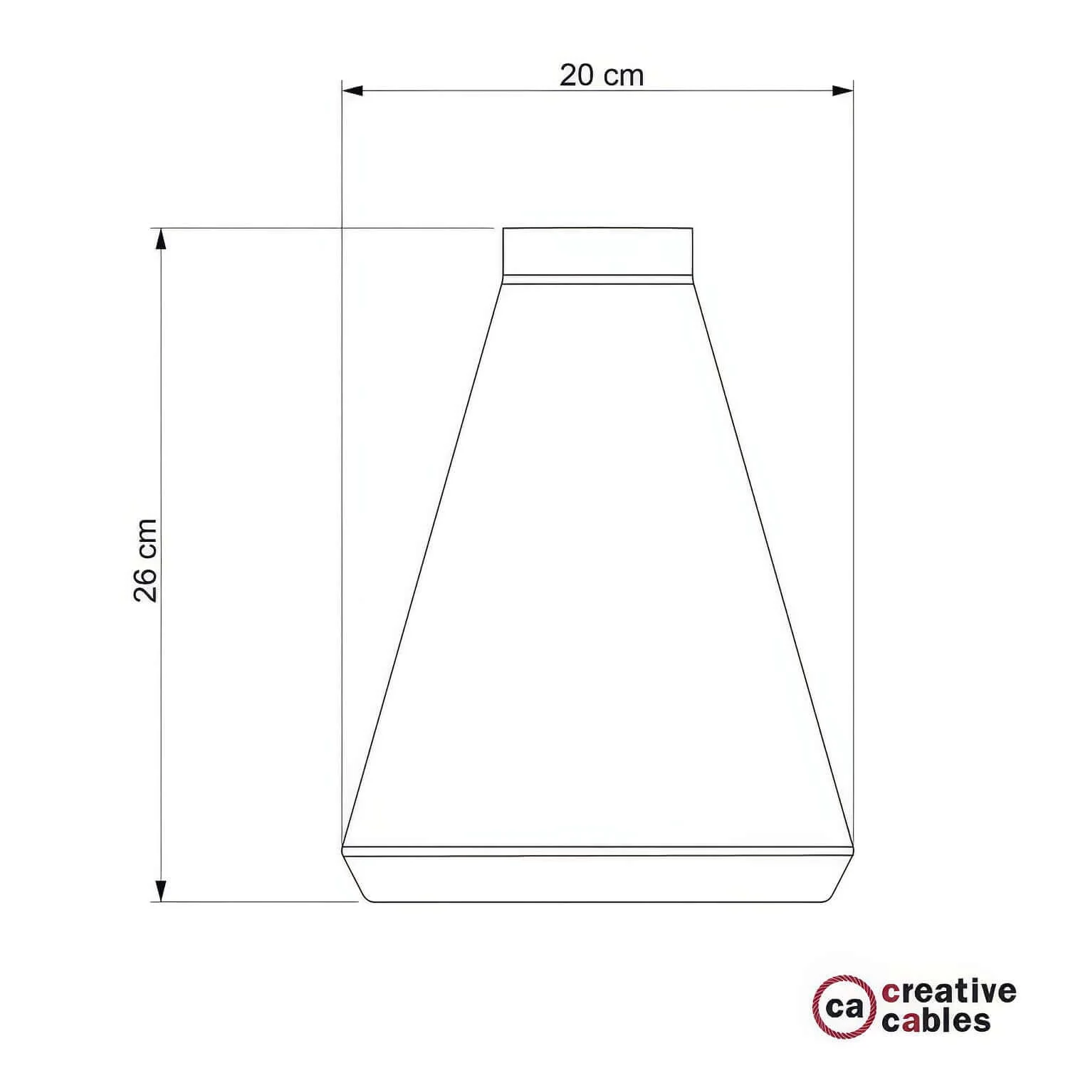 Lampshade in cement Funnel for pendant lamp, complete with strain relief and E27 socket - Light cement - Image 5