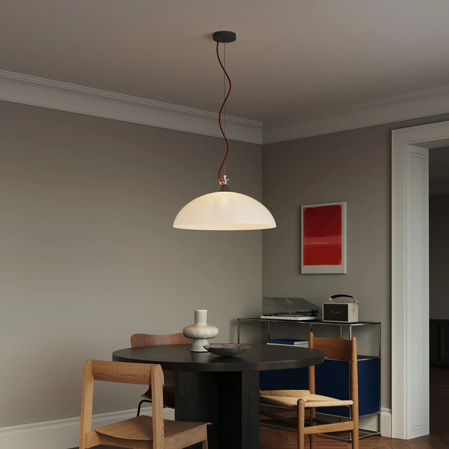Central metal tensioner for 2-hole Ceiling canopy - M10x1 fitting for designer pendants - Image 2