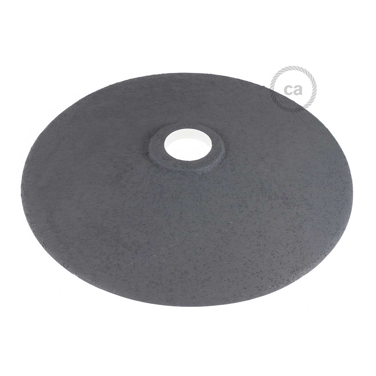 Flat ceramic lampshade for pendant lighting - Made in Italy - Cement effect - Image 3
