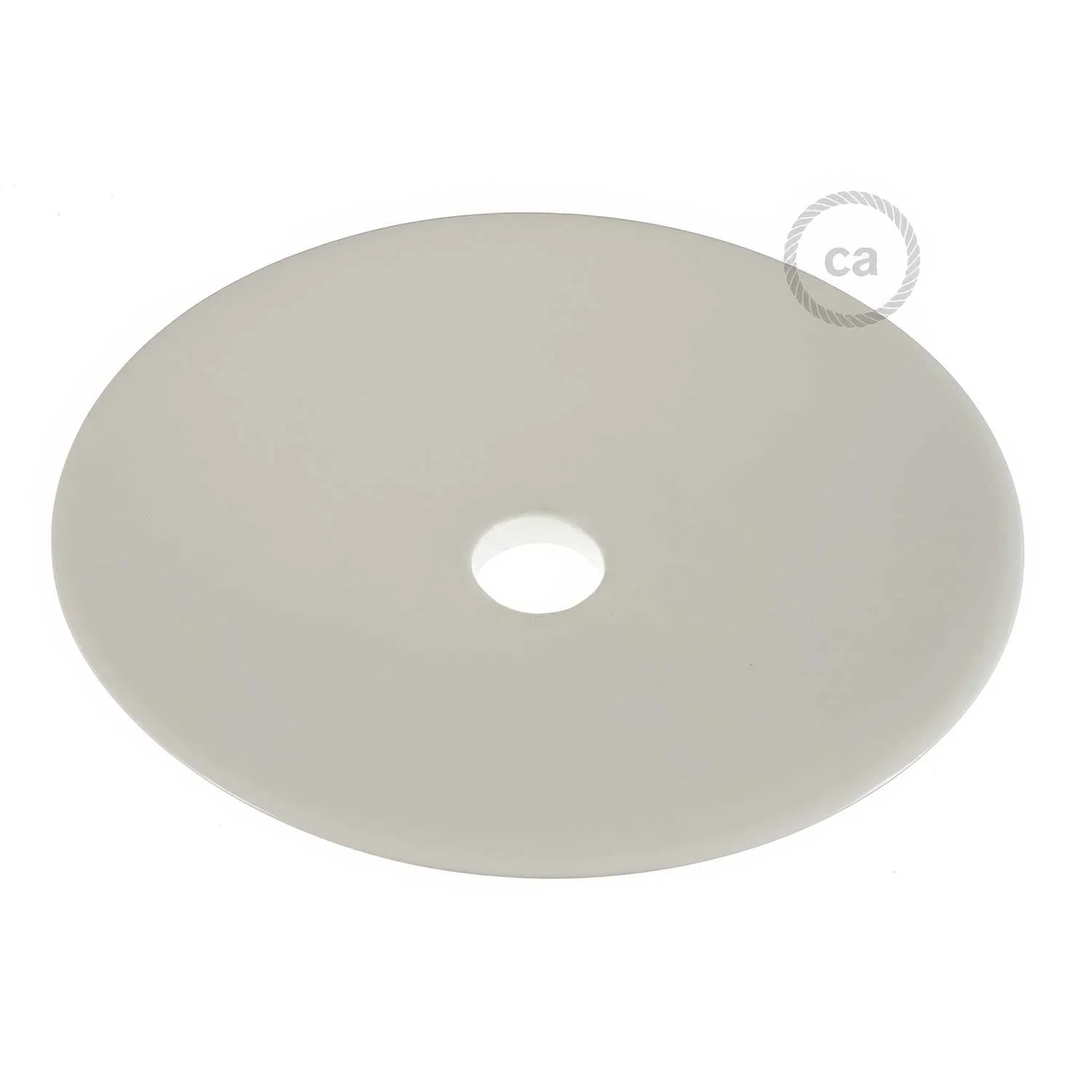 Flat ceramic lampshade for pendant lighting - Made in Italy - Cement effect - Image 4