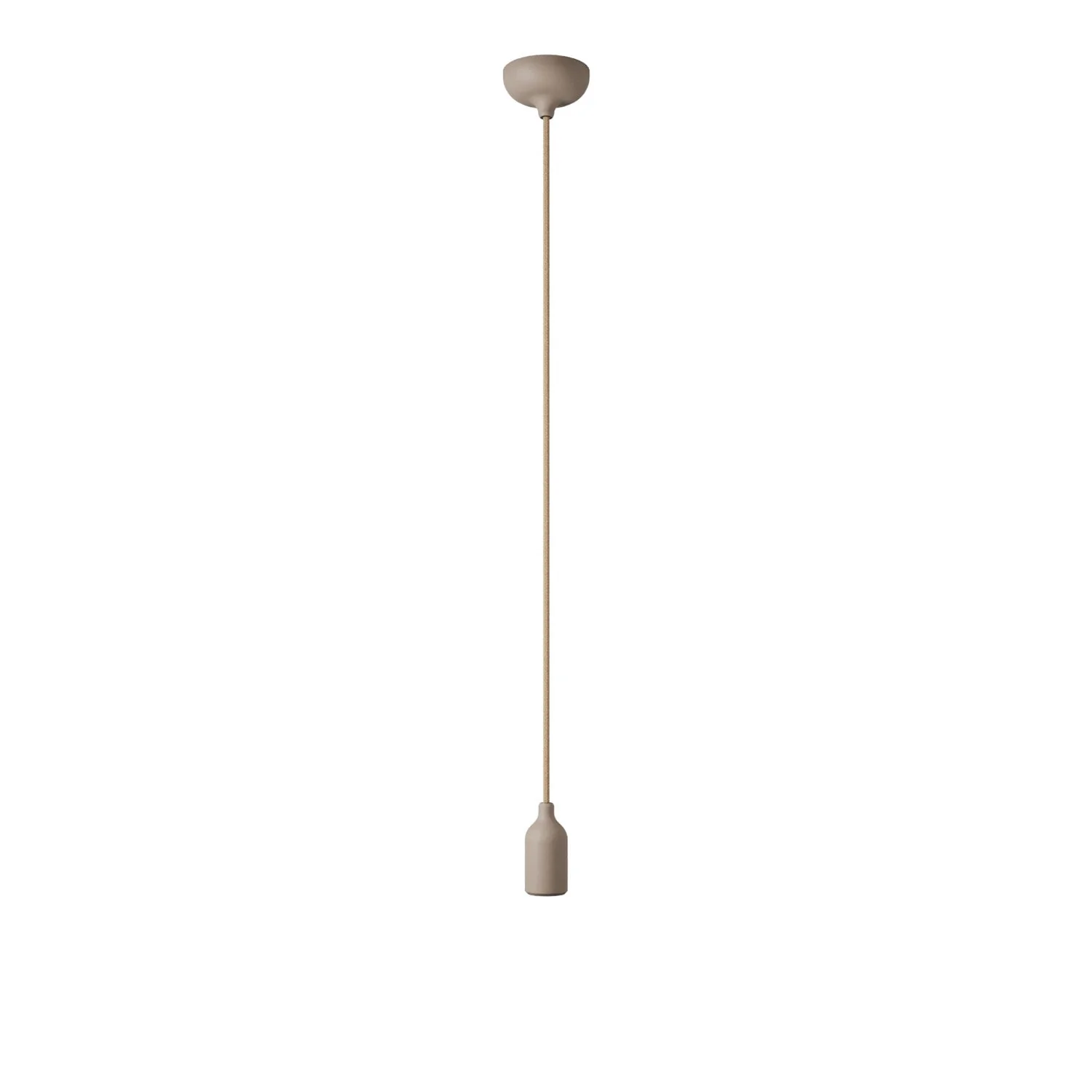 Colorful silicone suspension lamp with fabric cable – Desert Brown