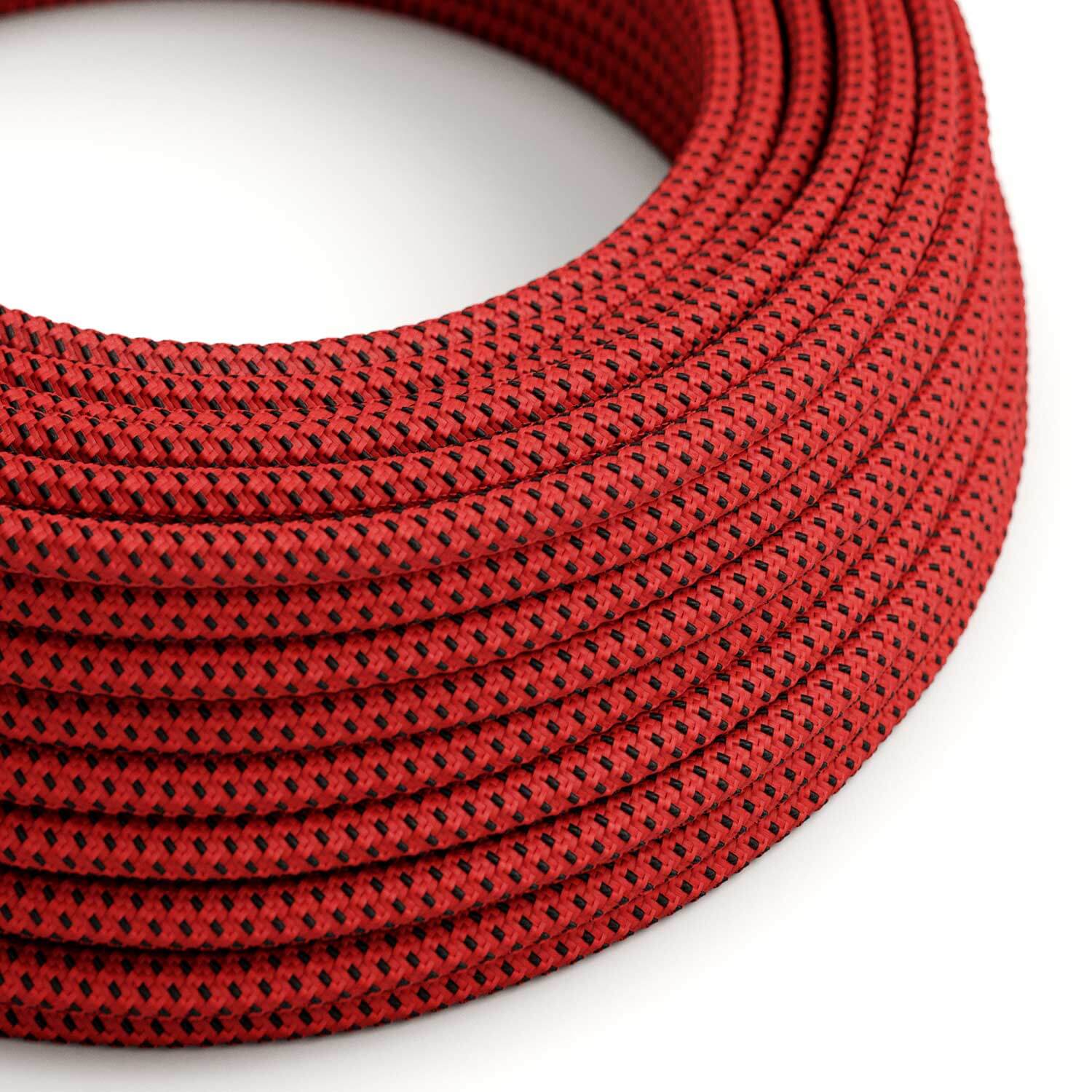 Glossy Red Devil 3D fabric lighting cord - RT94