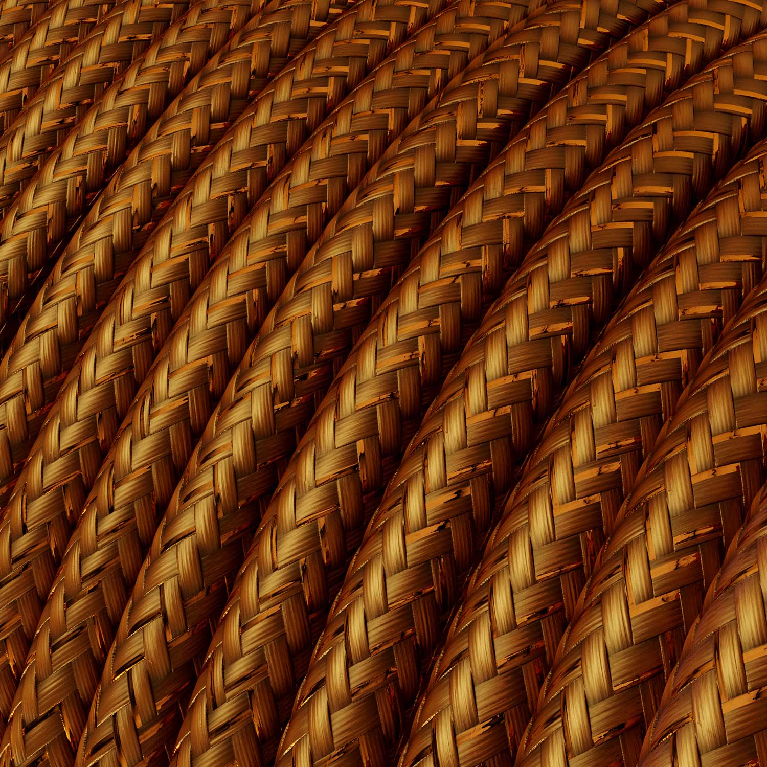 Cordset for lamp with polished and glittered copper cable, 6 ft - Image 2