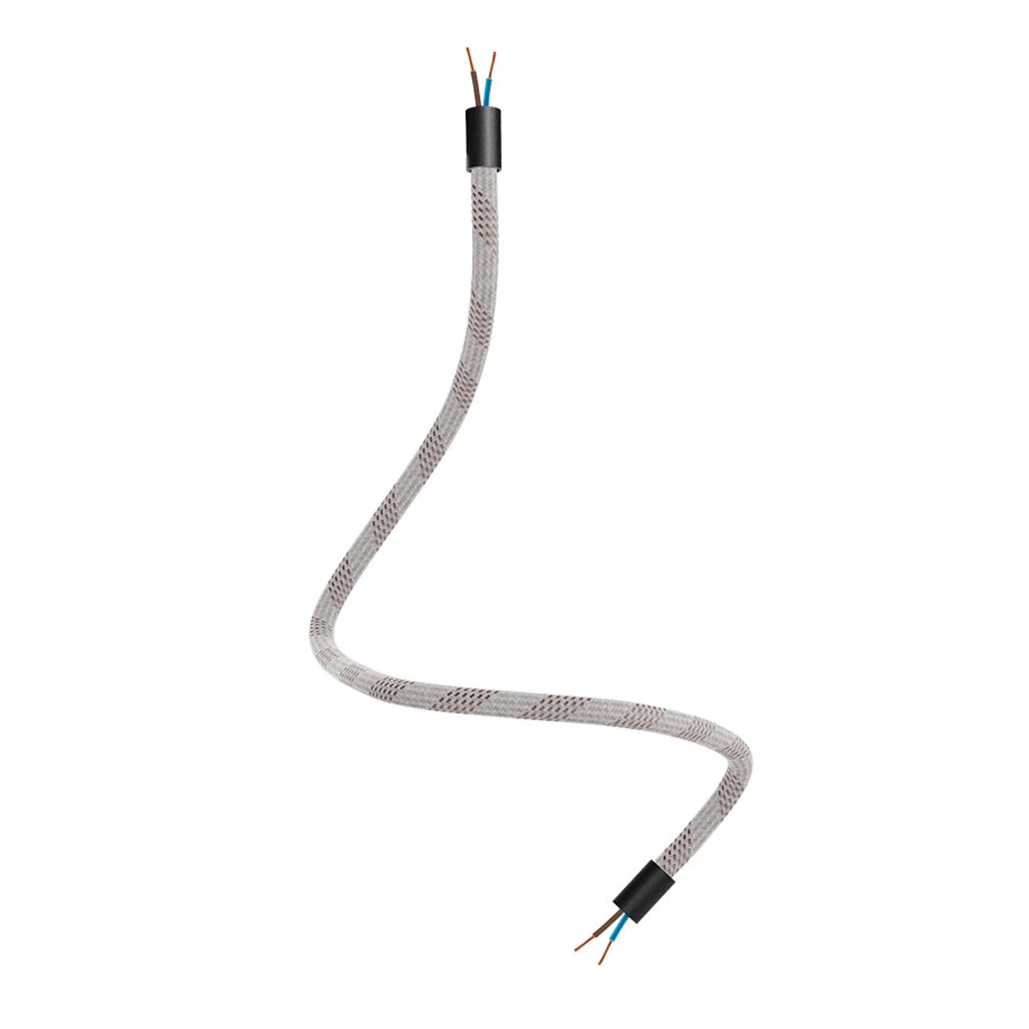 Creative Flex extension flexible tube covered in RM72 Light Mèlange fabric with metal ends - Image 15