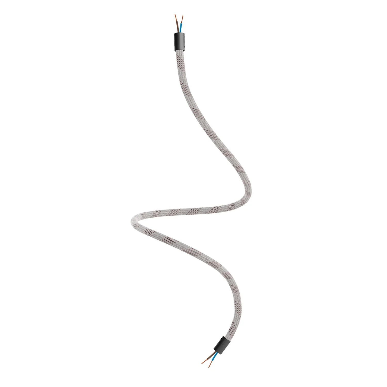 Creative Flex extension flexible tube covered in RM72 Light Mèlange fabric with metal ends - Image 17