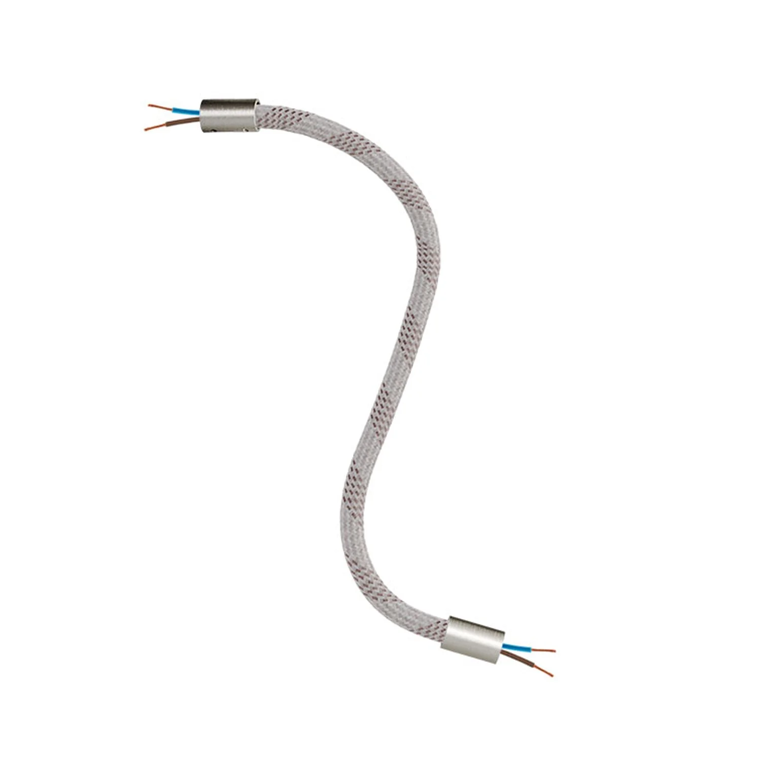 Creative Flex extension flexible tube covered in RM72 Light Mèlange fabric with metal ends - Image 19