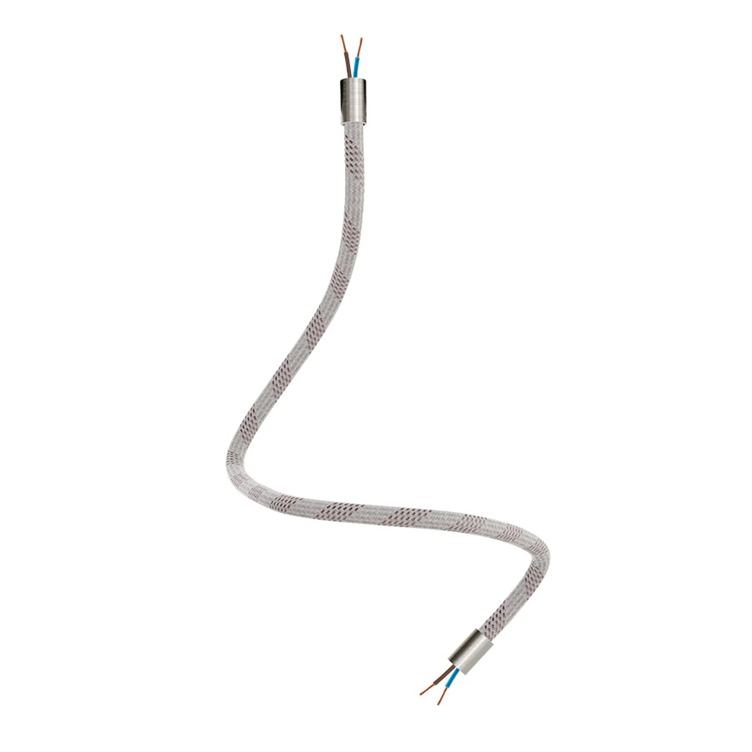 Creative Flex extension flexible tube covered in RM72 Light Mèlange fabric with metal ends - Image 22