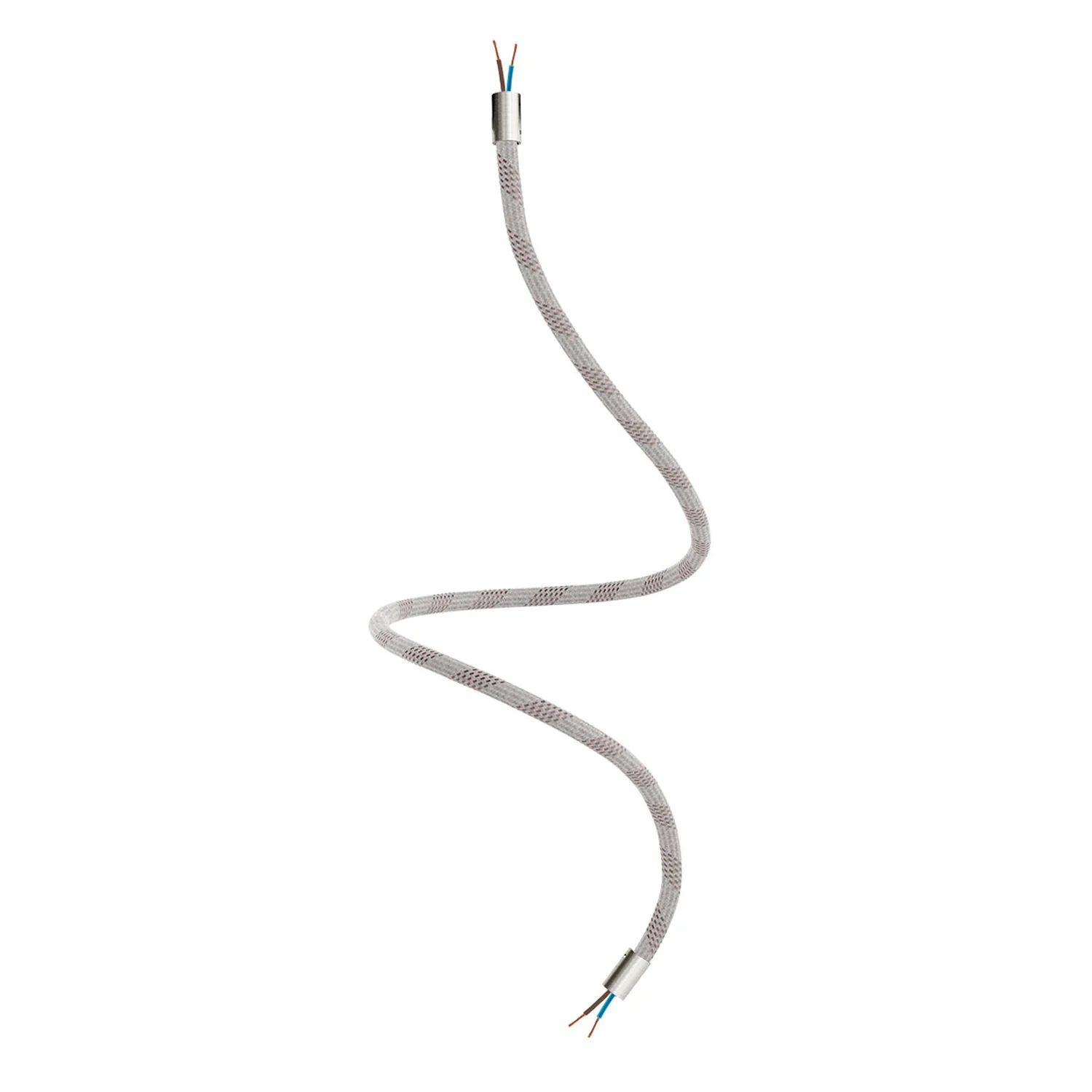 Creative Flex extension flexible tube covered in RM72 Light Mèlange fabric with metal ends - Image 24