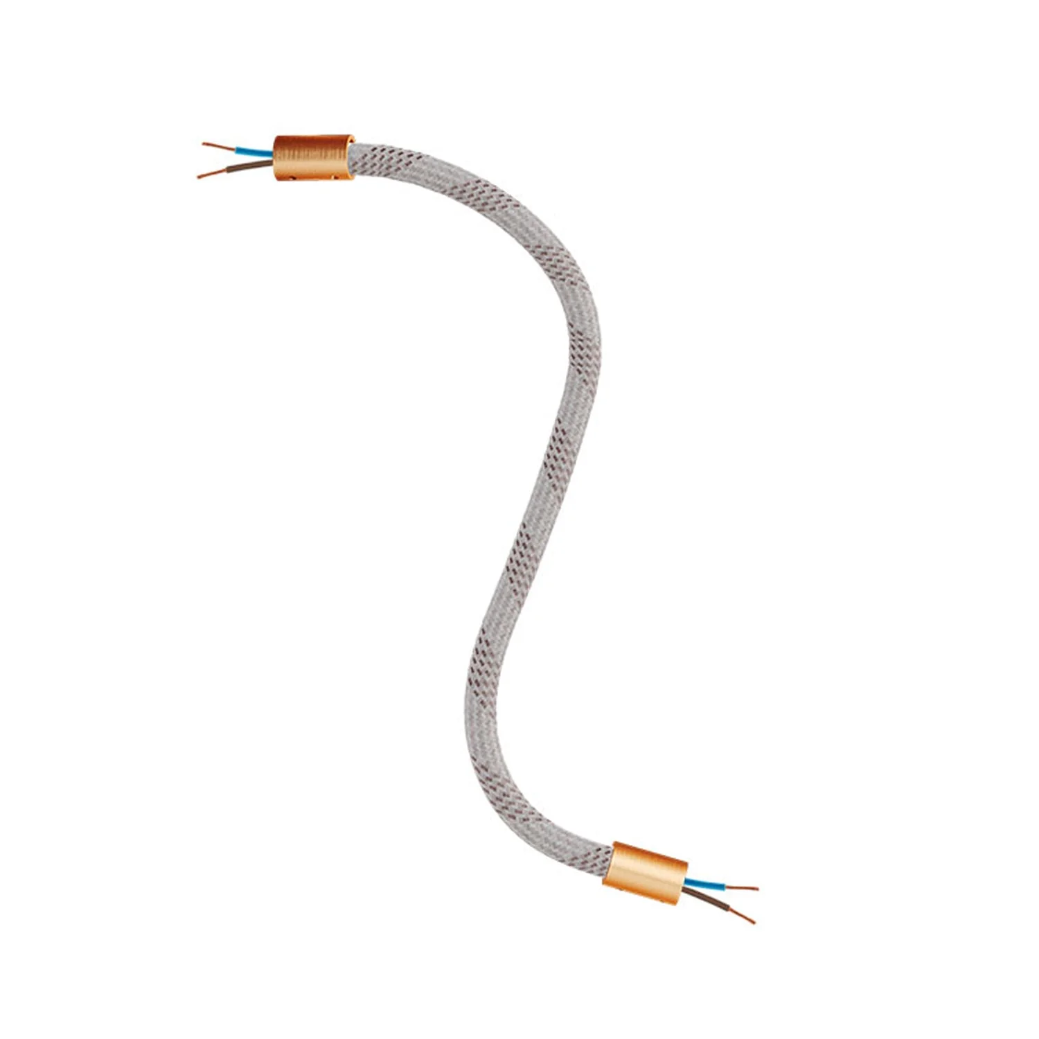 Creative Flex extension flexible tube covered in RM72 Light Mèlange fabric with metal ends - Image 26
